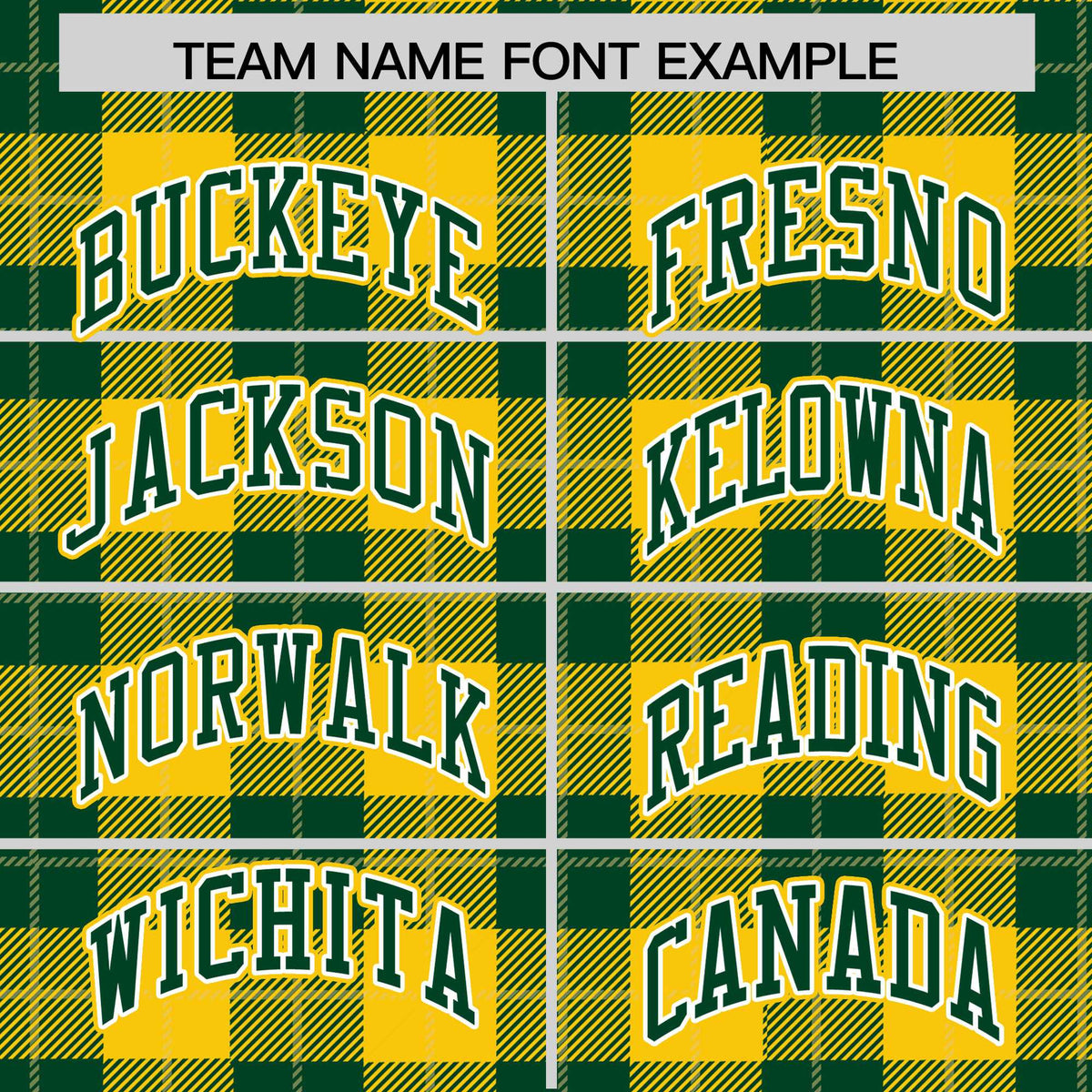 Custom Green Gold Varsity Full-Snap Plaid Pattern Letterman Baseball Jacket