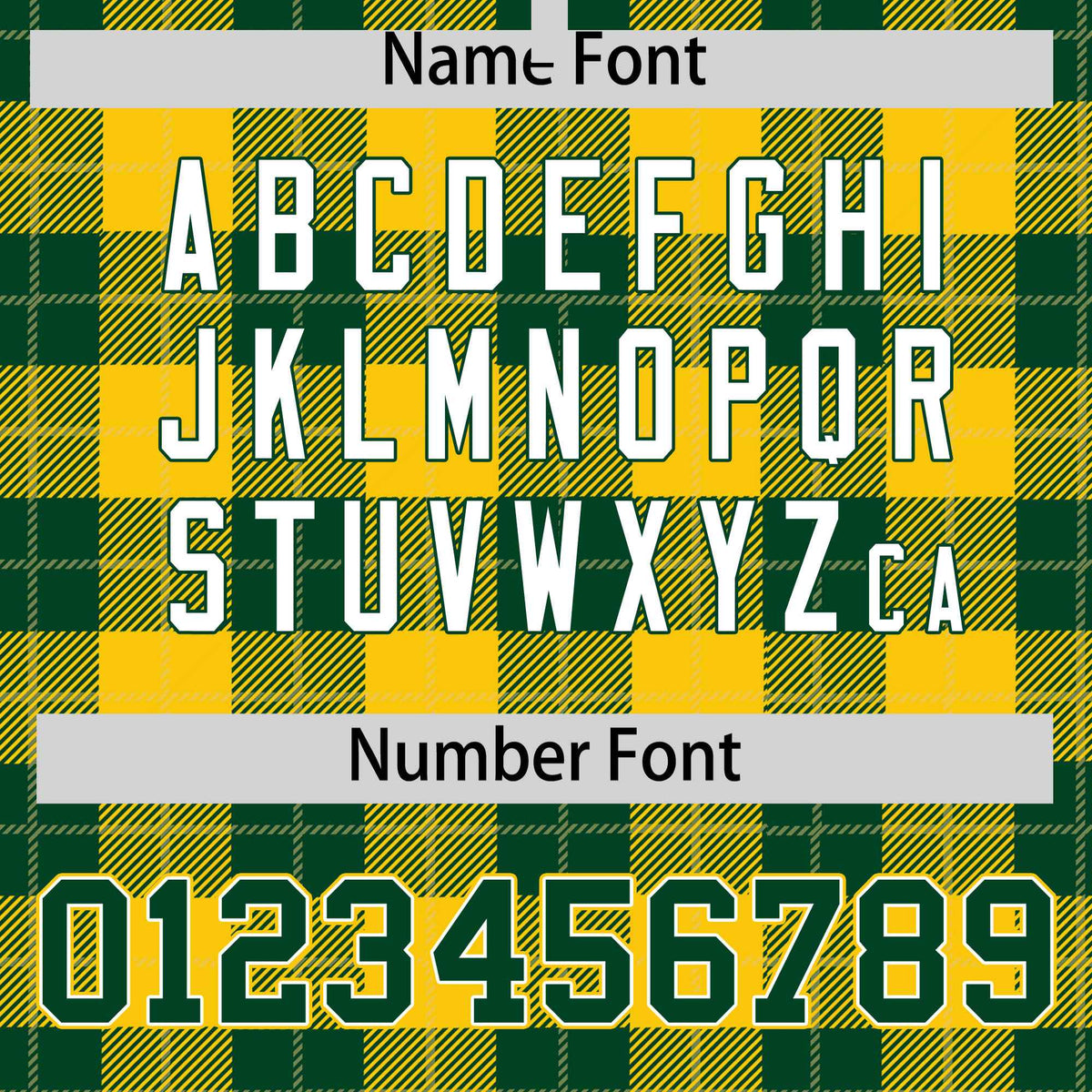 Custom Green Gold Varsity Full-Snap Plaid Pattern Letterman Baseball Jacket