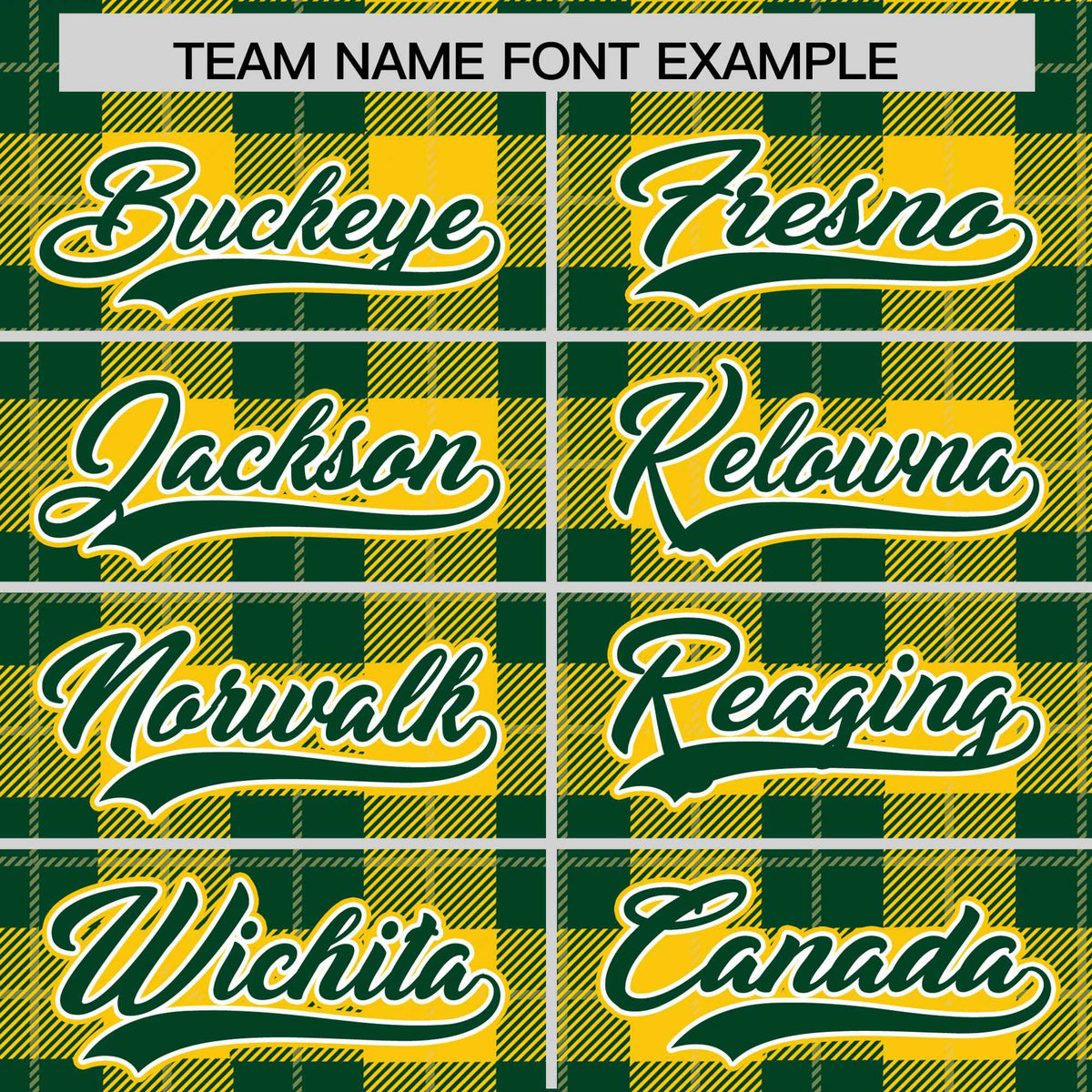 Custom Green Gold Varsity Full-Snap Plaid Pattern Letterman Baseball Jacket