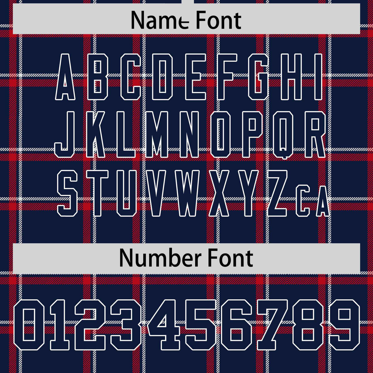 Custom Navy Varsity Full-Snap Plaid Pattern Letterman Baseball Jacket