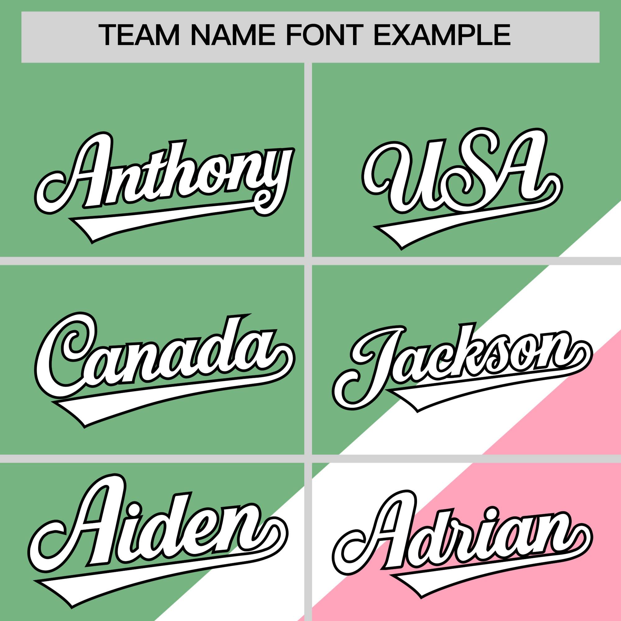 Custom Green Light Pink Raglan Sleeves Varsity Full-Snap Letterman Baseball Jacket