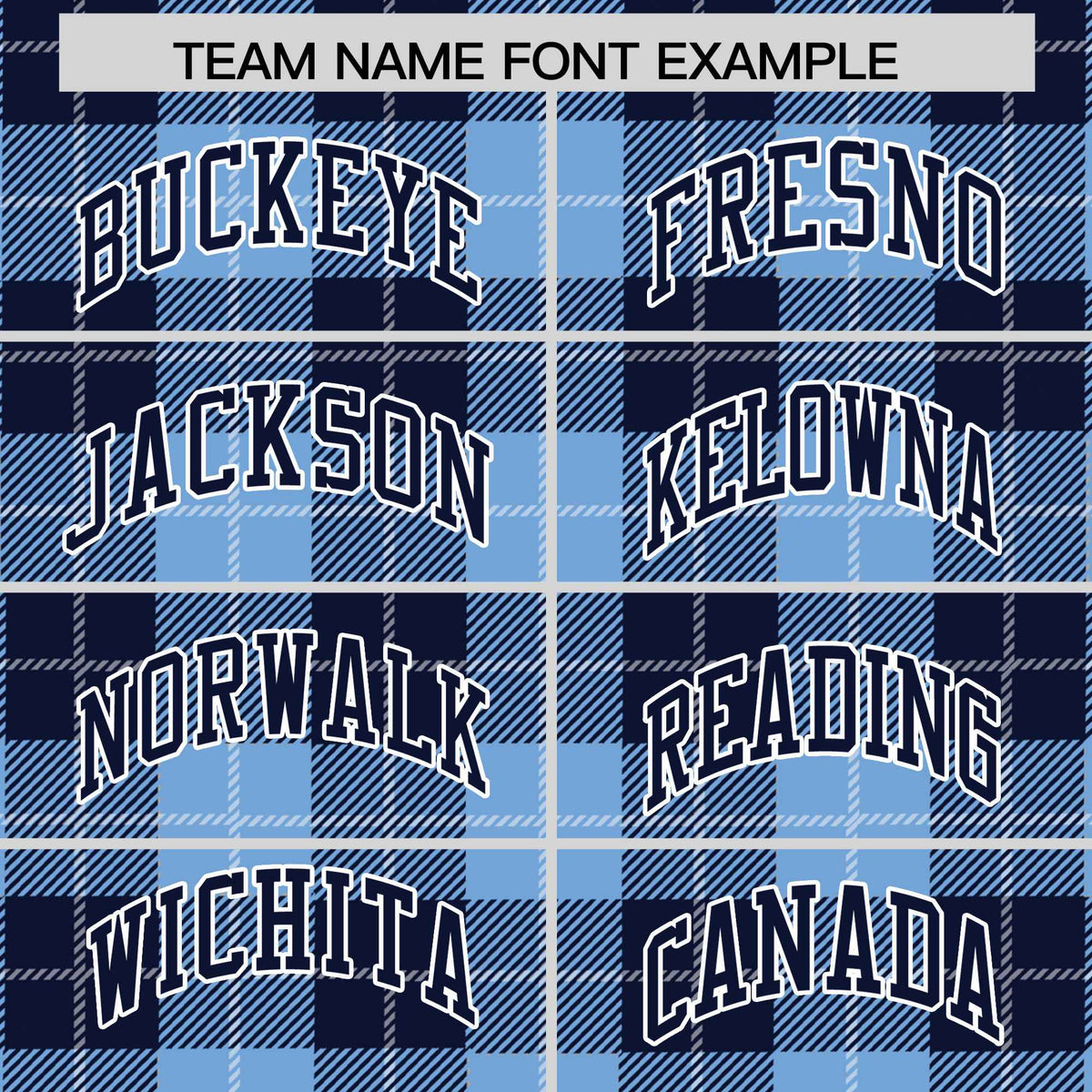 Custom Powder Blue Navy-White Varsity Full-Snap Plaid Pattern Letterman Baseball Jacket