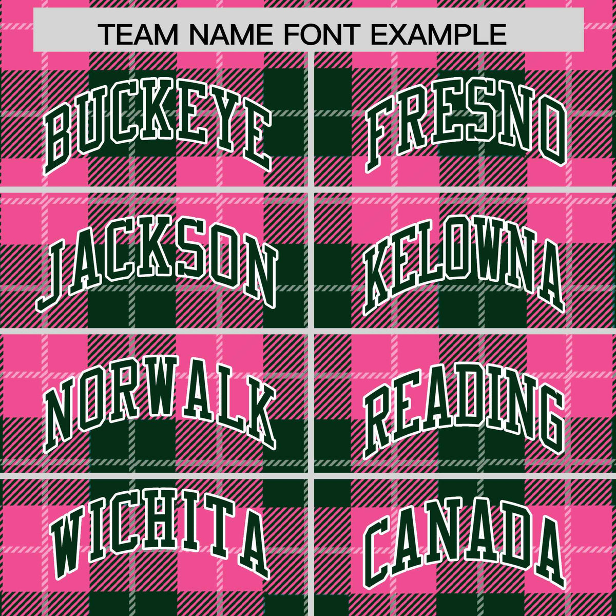 Custom Pink Green-White Varsity Full-Snap Plaid Pattern Letterman Baseball Jacket