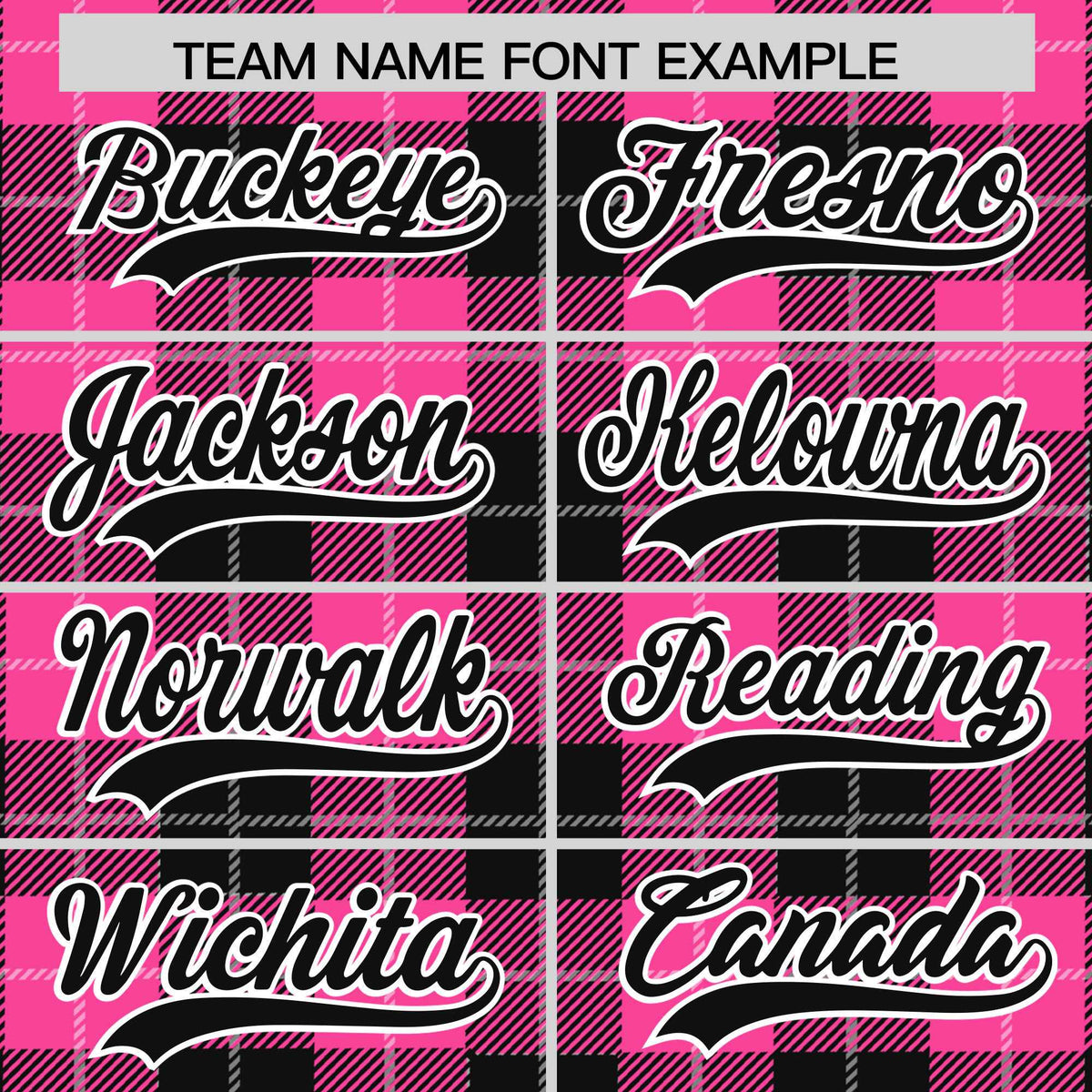 Custom Pink Black-White Varsity Full-Snap Plaid Pattern Letterman Baseball Jacket