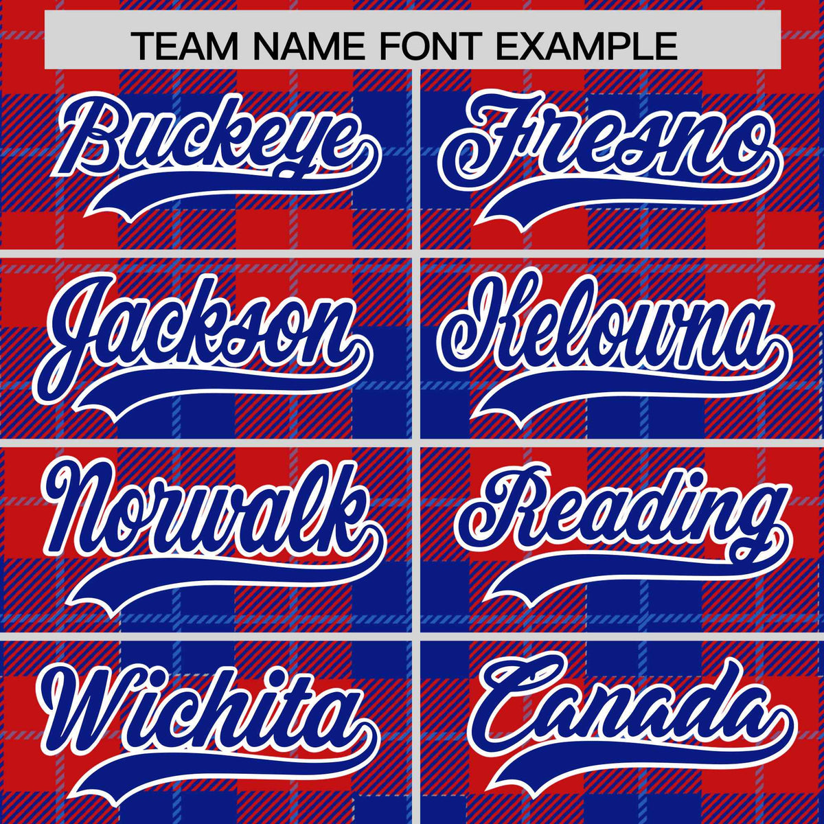 Custom Red Royal-Powder Blue Varsity Full-Snap Plaid Pattern Letterman Baseball Jacket