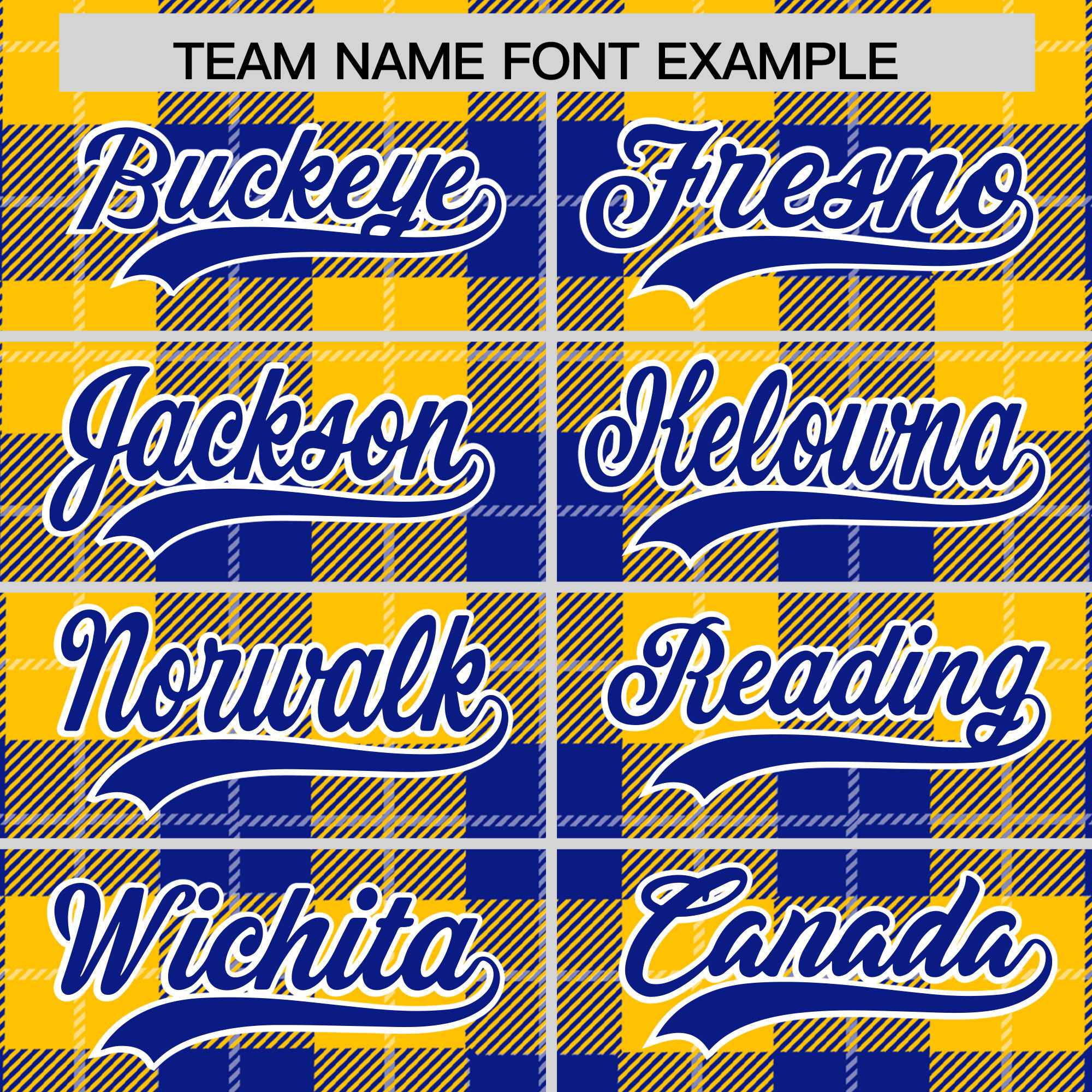 Custom Royal Gold-White Varsity Full-Snap Plaid Pattern Letterman Baseball Jacket