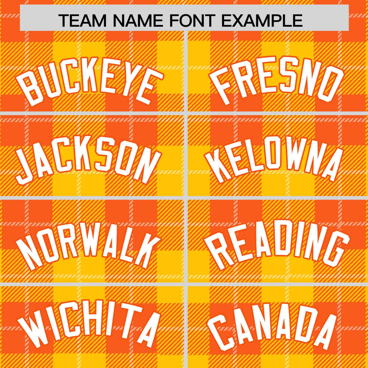 Custom Gold Orange-White Varsity Full-Snap Plaid Pattern Letterman Baseball Jacket