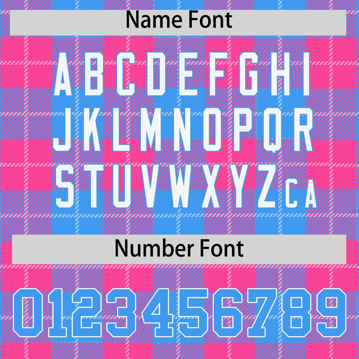 Custom Pink Powder Blue-White Varsity Full-Snap Plaid Pattern Letterman Baseball Jacket