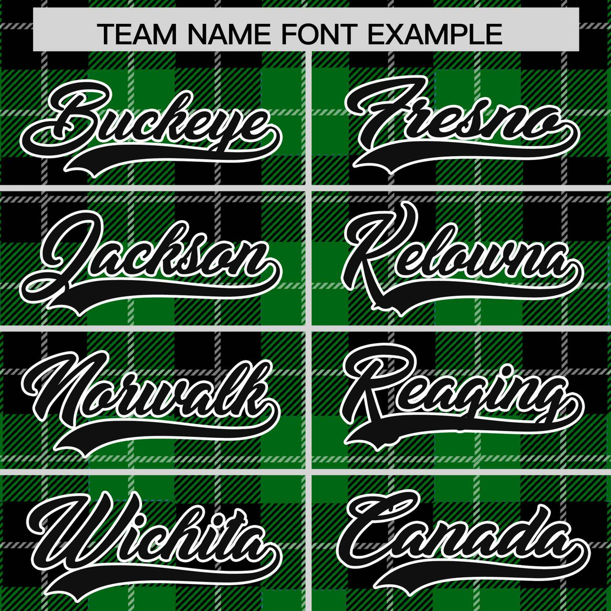 Custom Black Green-White Varsity Full-Snap Plaid Pattern Letterman Baseball Jacket