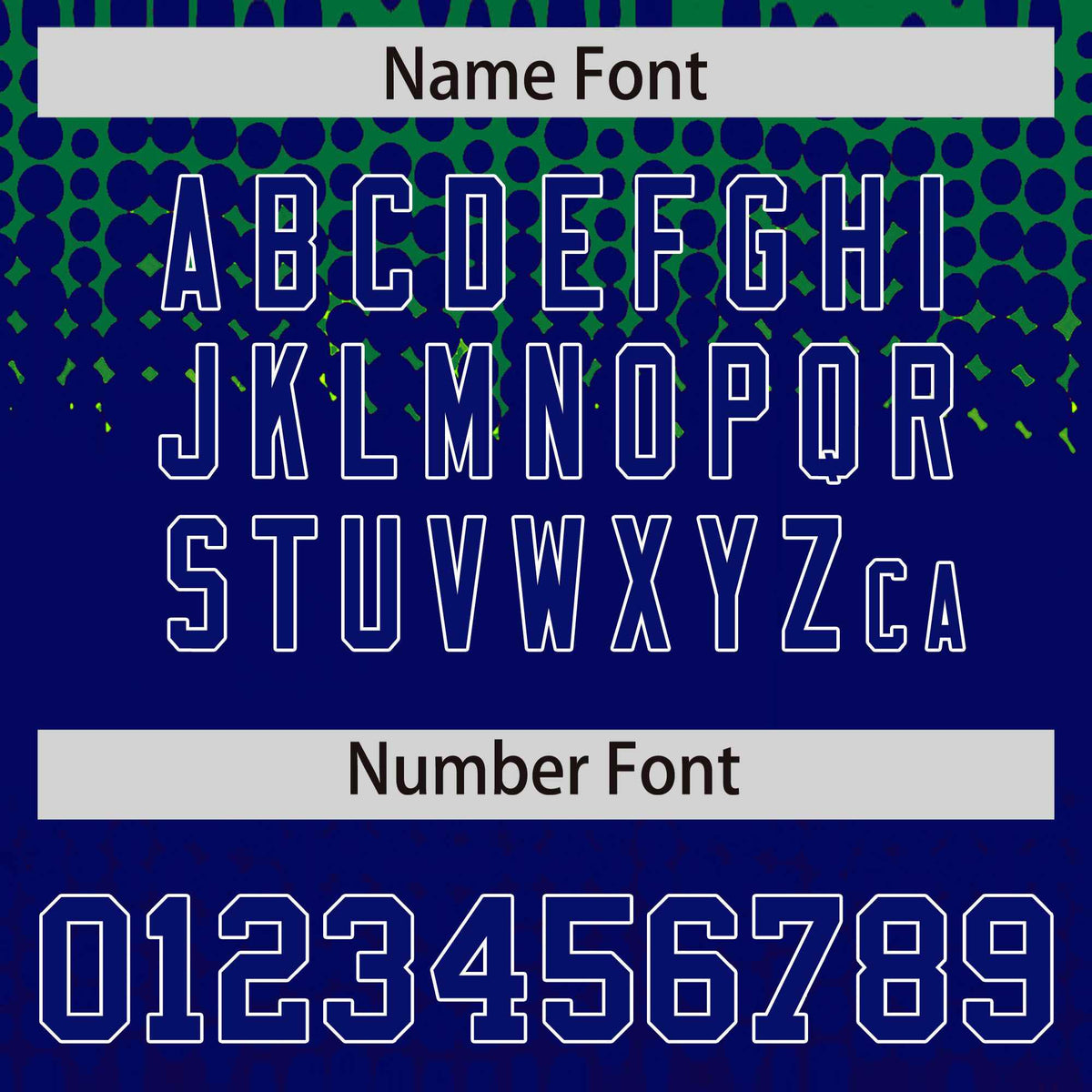 Custom Kelly Green Royal Gradient Varsity Full-Snap Polka Dot Pattern Letterman Baseball Jacket