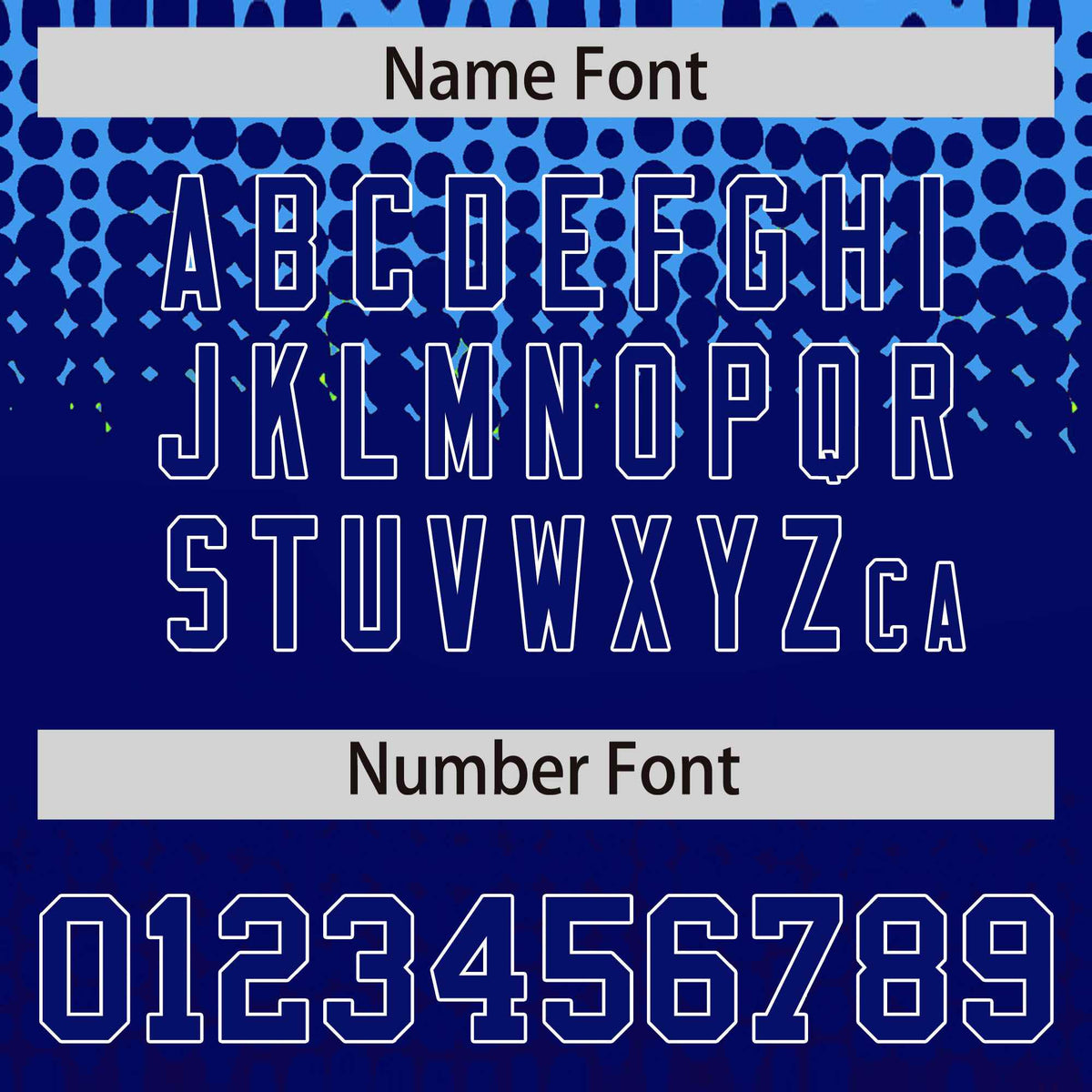 Custom Powder Blue Royal Gradient Varsity Full-Snap Polka Dot Pattern Letterman Baseball Jacket