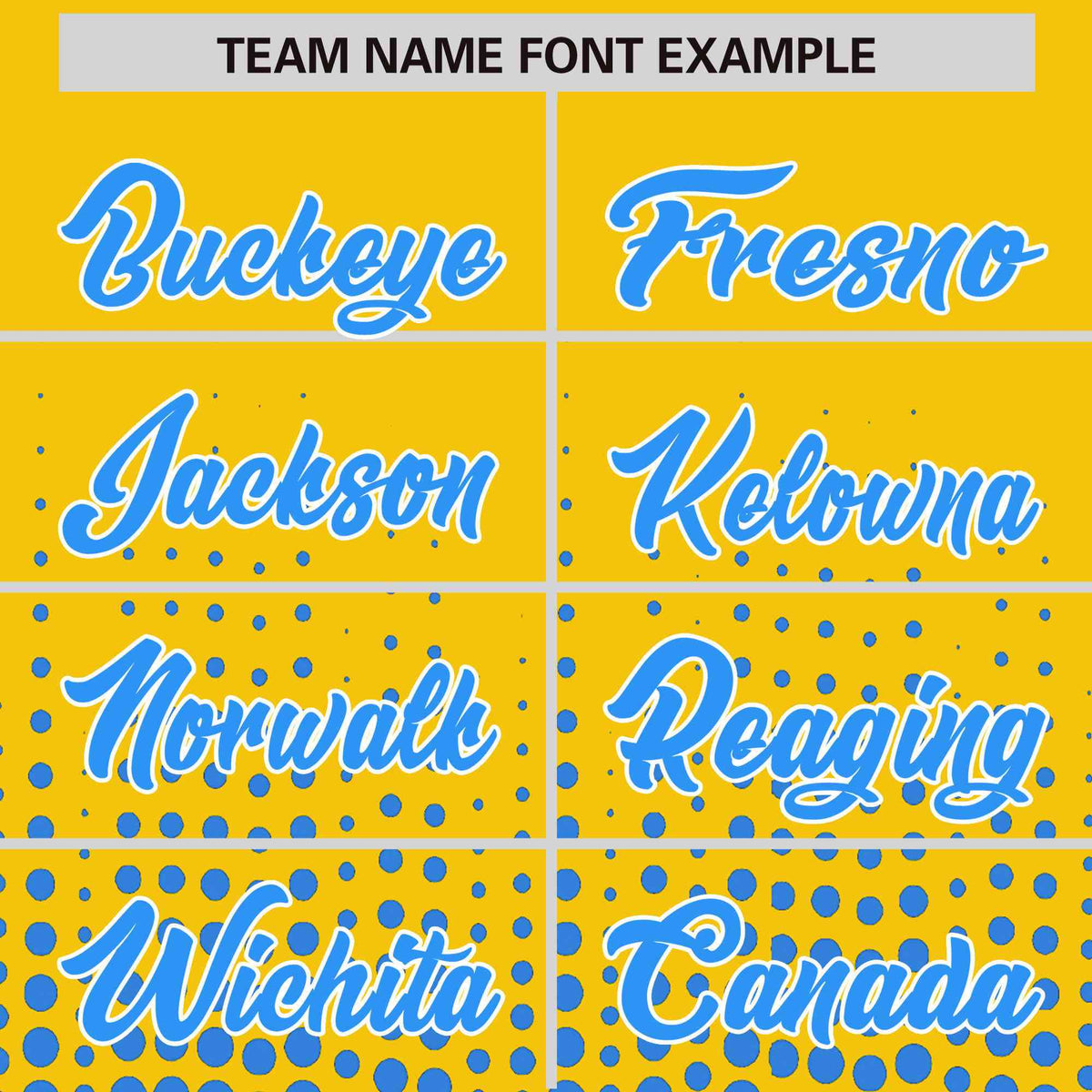 Custom Gold Powder Blue Gradient Varsity Full-Snap Polka Dot Pattern Letterman Baseball Jacket