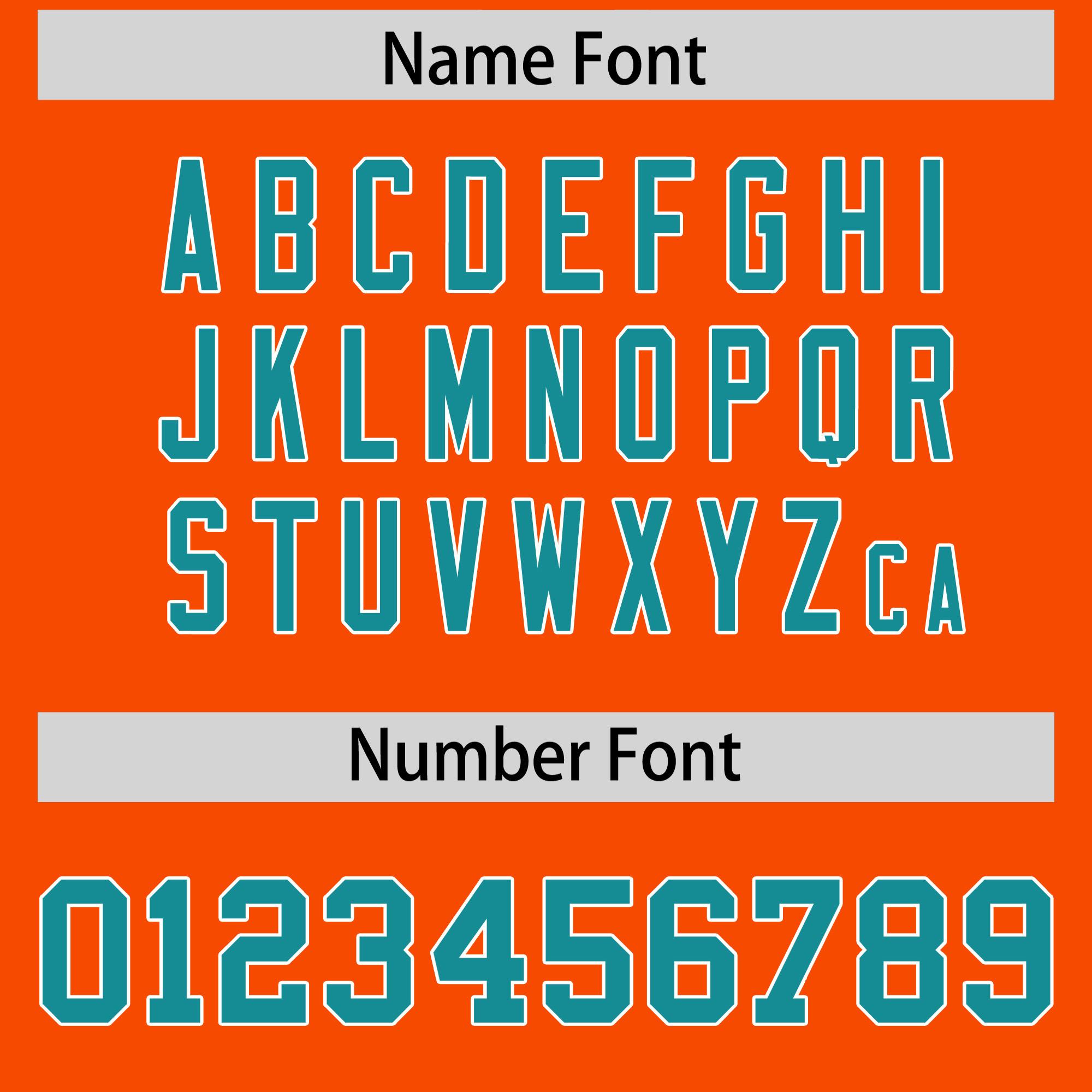 Custom Aqua Orange Varsity Full-Zip Two-Tone Letterman Bomber Jacket