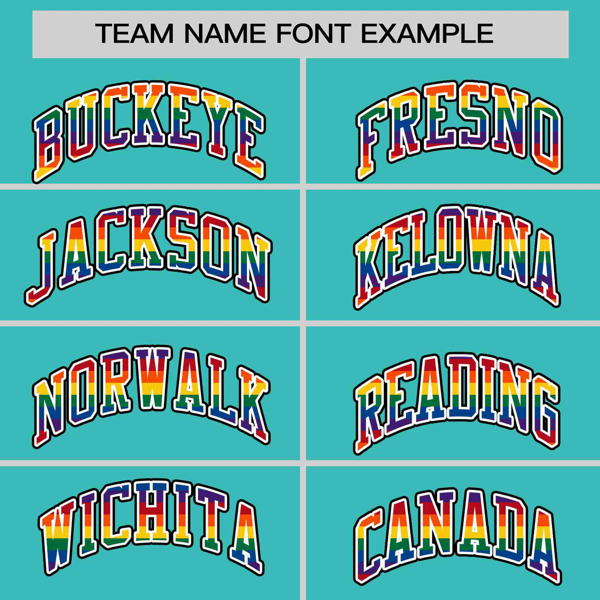 Custom Aqua LGBT Rainbow For Pride Month Classic Style Letterman Bomber Jacket