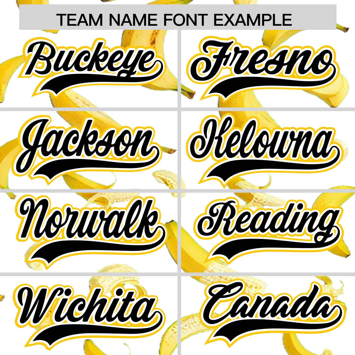 Custom White Varsity Full-Zip Banana Pattern Letterman Bomber Jacket | Graffiti Pattern | Embroidery&amp;Dye-sublimation printing | KXKSHOP