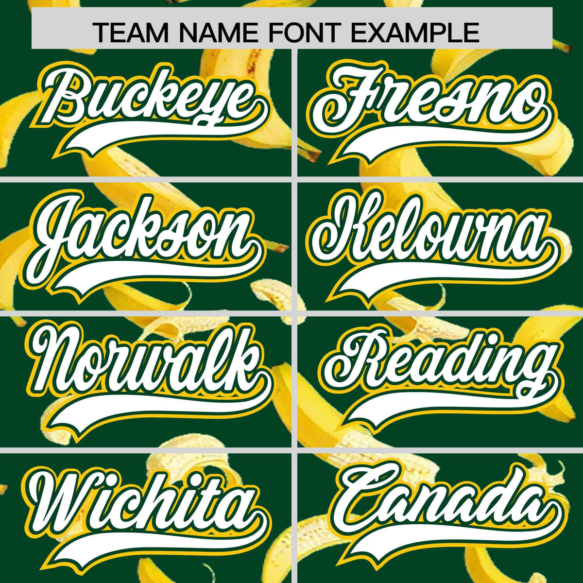 Custom Green Varsity Full-Zip Banana Pattern Letterman Bomber Jacket | Graffiti Pattern | Embroidery&amp;Dye-sublimation printing | KXKSHOP