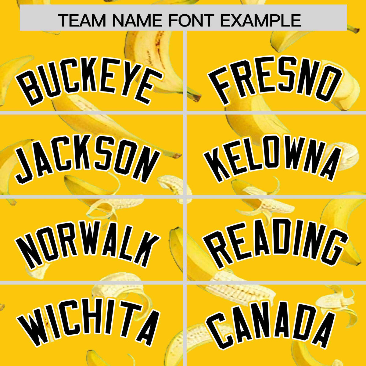 Custom Gold Varsity Full-Zip Banana Pattern Letterman Bomber Jacket | Graffiti Pattern | Embroidery&amp;Dye-sublimation printing | KXKSHOP