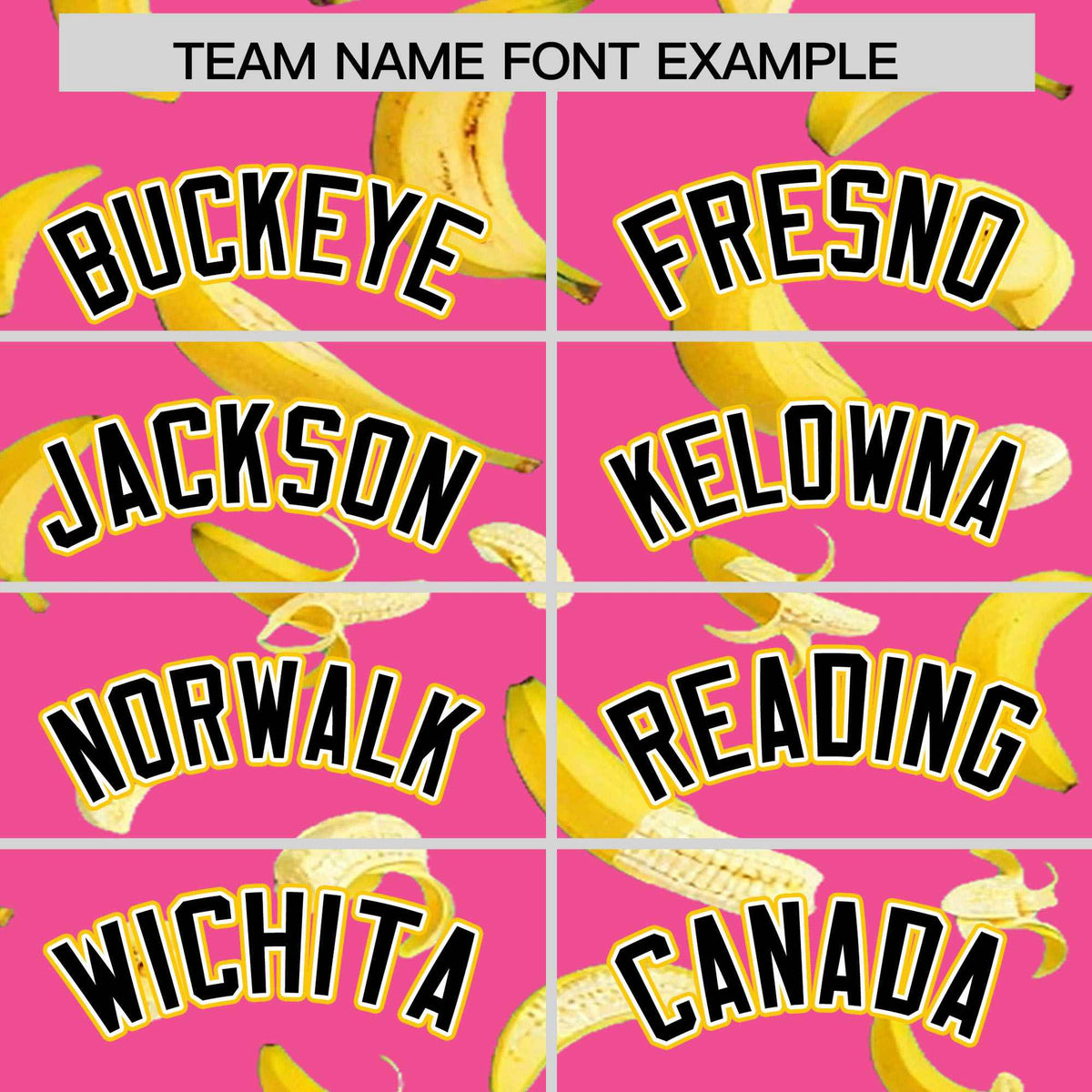 Custom Pink Varsity Full-Zip Banana Pattern Letterman Bomber Jacket | Graffiti Pattern | Embroidery&amp;Dye-sublimation printing | KXKSHOP