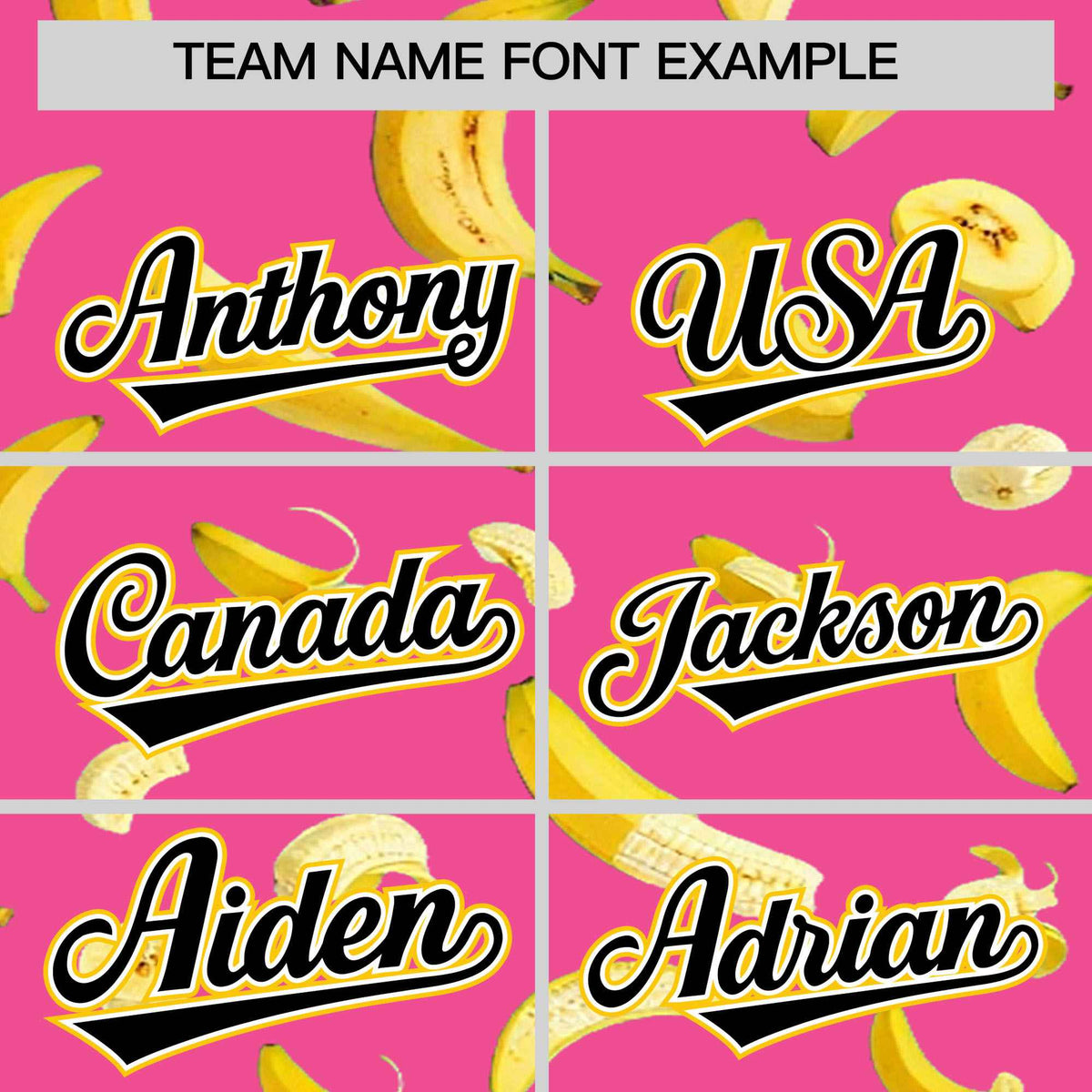 Custom Pink Varsity Full-Zip Banana Pattern Letterman Bomber Jacket | Graffiti Pattern | Embroidery&amp;Dye-sublimation printing | KXKSHOP