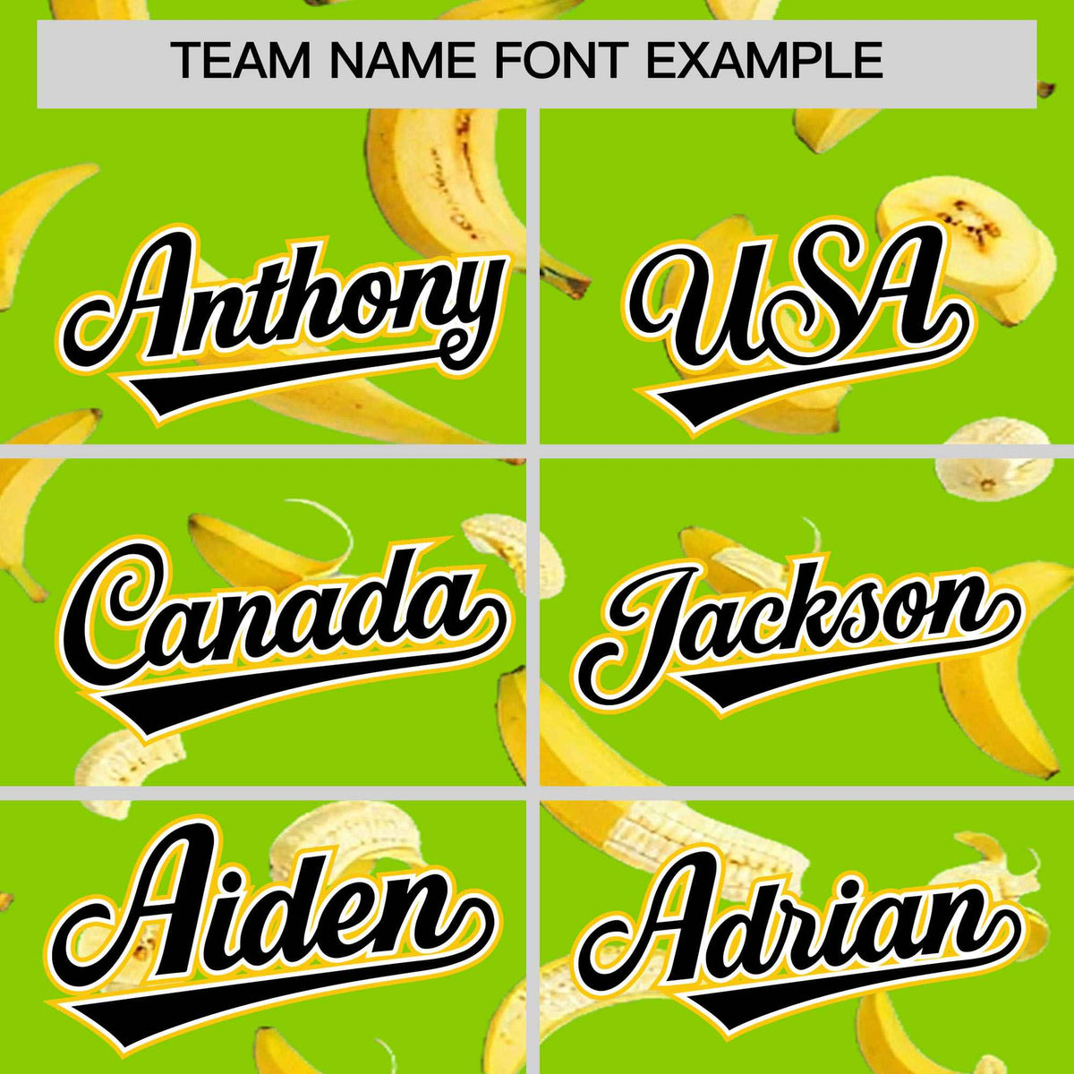 Custom Neon Green Varsity Full-Zip Banana Pattern Letterman Bomber Jacket | Graffiti Pattern | Embroidery&amp;Dye-sublimation printing | KXKSHOP