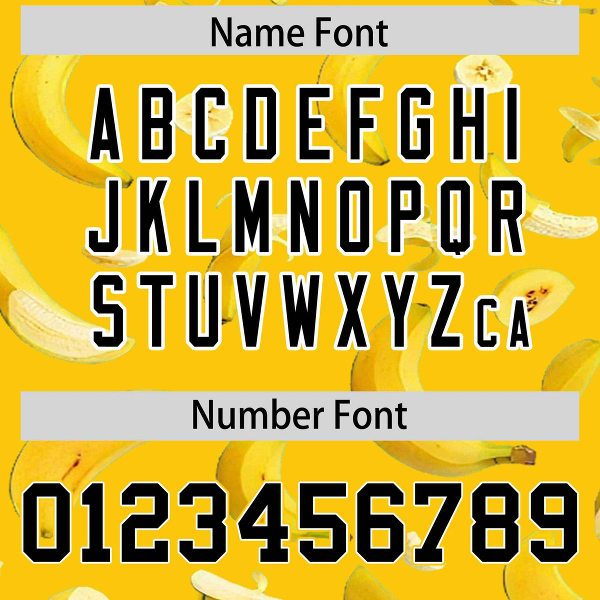 Custom Gold Varsity Full-Zip Banana Pattern Letterman Bomber Jacket | Graffiti Pattern | Embroidery&amp;Dye-sublimation printing | KXKSHOP