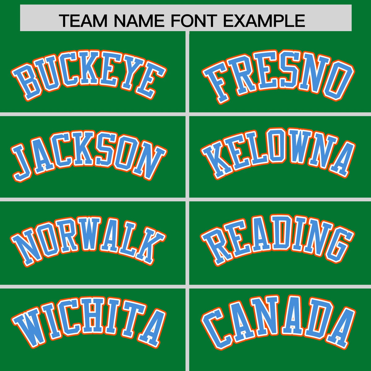 Custom Kelly Green Orange-Powder Blue Raglan Sleeves Varsity Full-Snap Letterman Jacket