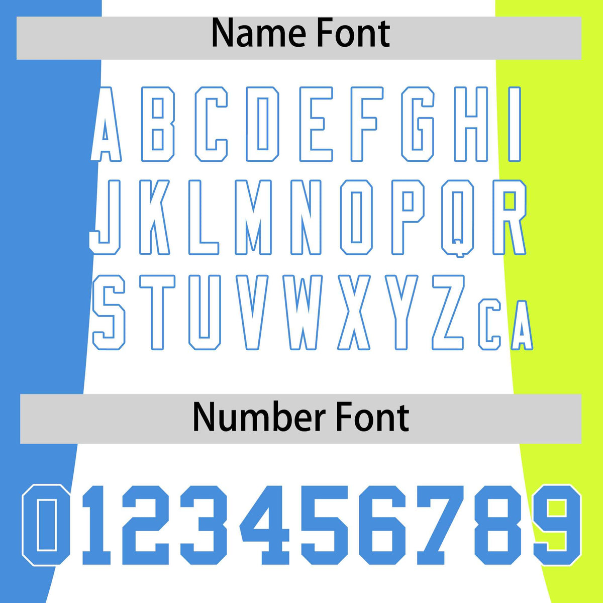 Custom Orange Powder Blue Fluorescent Green Personalization Varsity Full-Snap Three Color Blocks Letterman Jacket