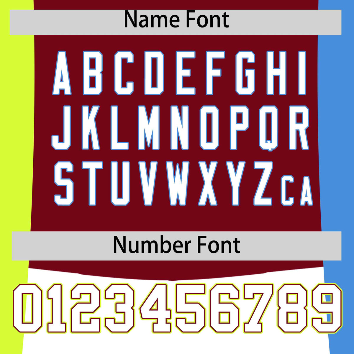 Custom Crimson Fluorescent Green Powder Blue Personalization Varsity Full-Snap Three Color Blocks Letterman Jacket