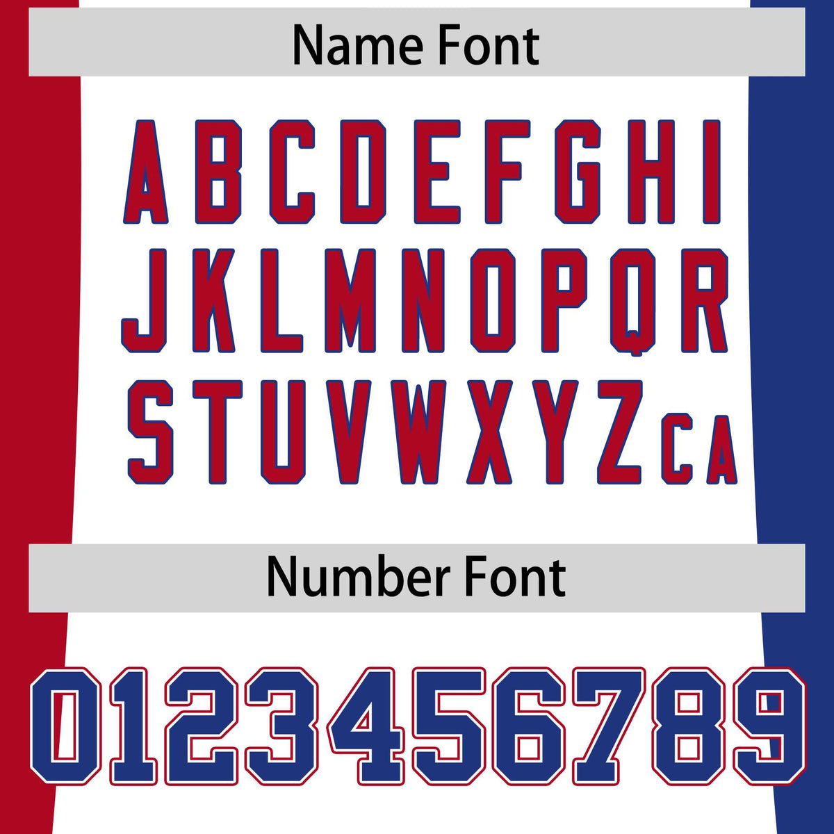 Custom White Red Royal Blue Personalization Varsity Full-Snap Three Color Blocks Letterman Jacket