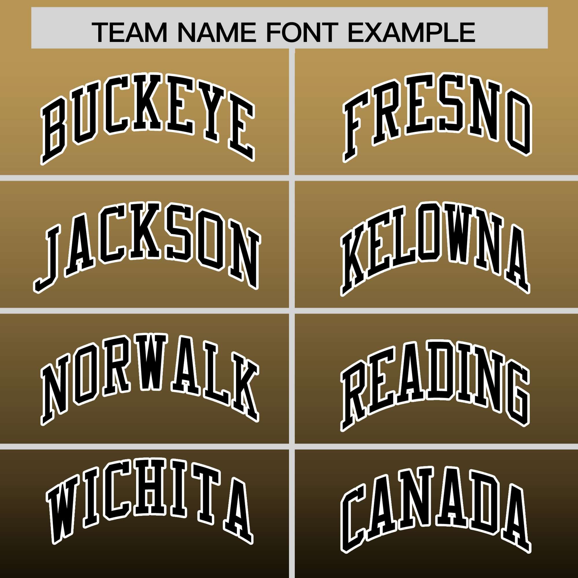 Custom Old Gold Black Full-Snap Varsity Personalization Gradient Fashion Letterman Jacket