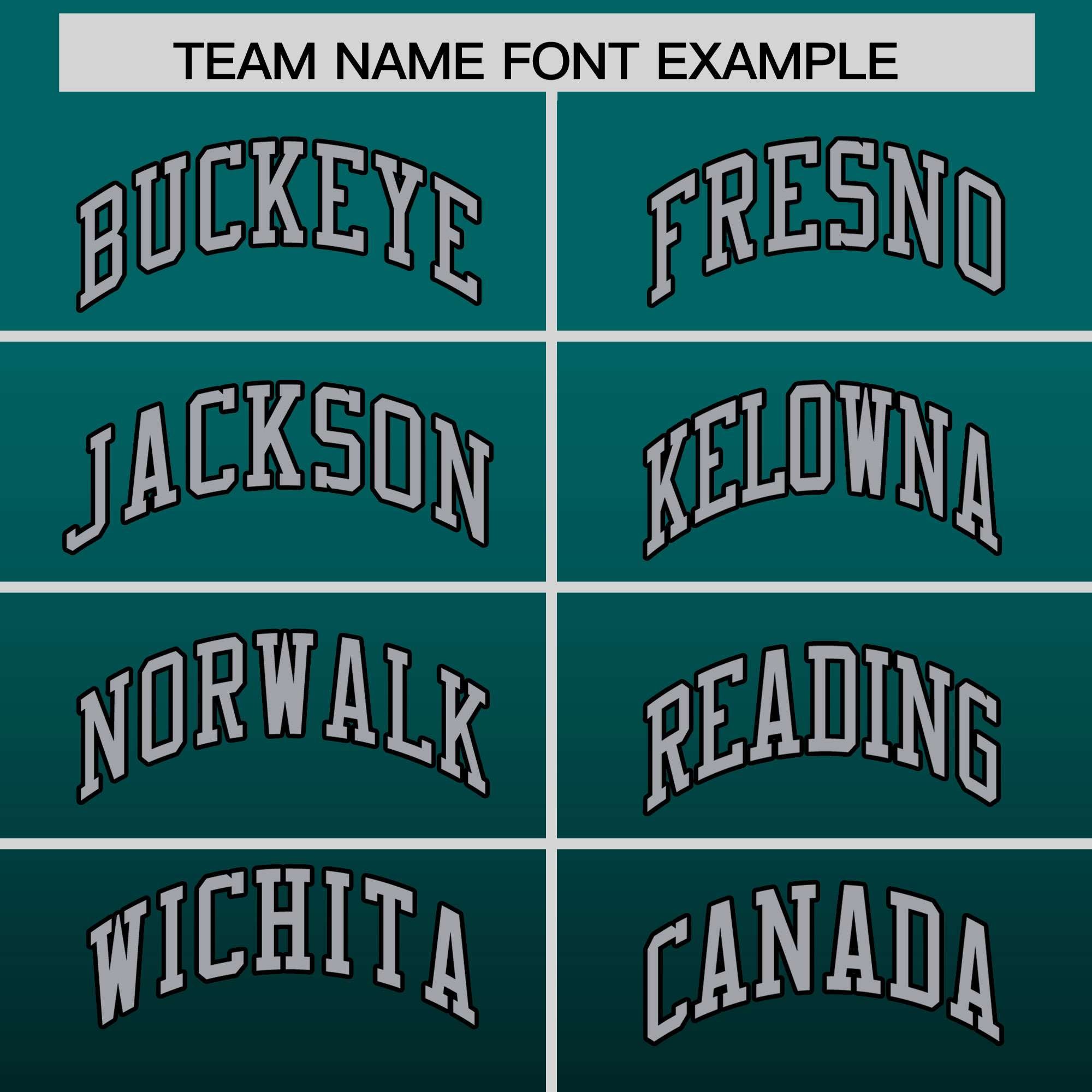 Custom Teal Black Full-Snap Varsity Personalization Gradient Fashion Letterman Jacket