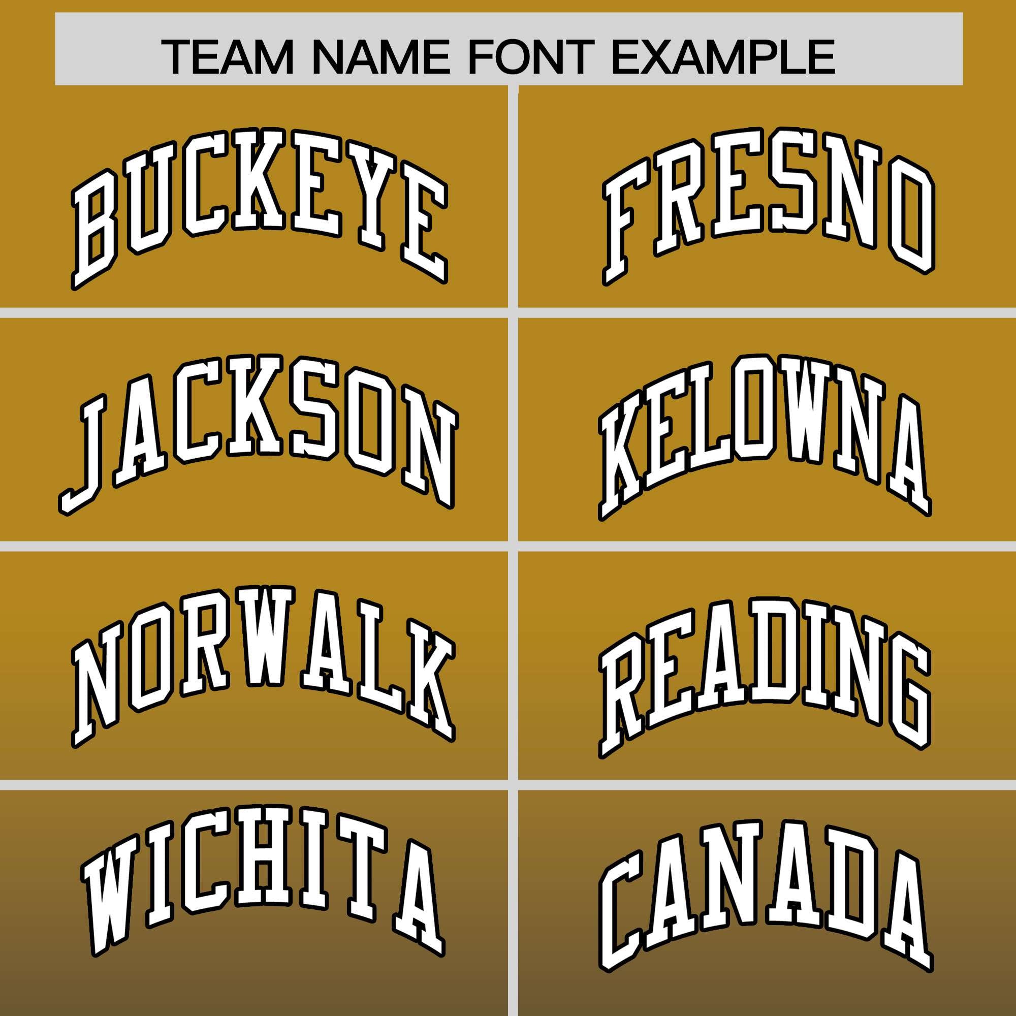 Custom Old Gold Navy Full-Snap Varsity Personalization Gradient Fashion Letterman Jacket