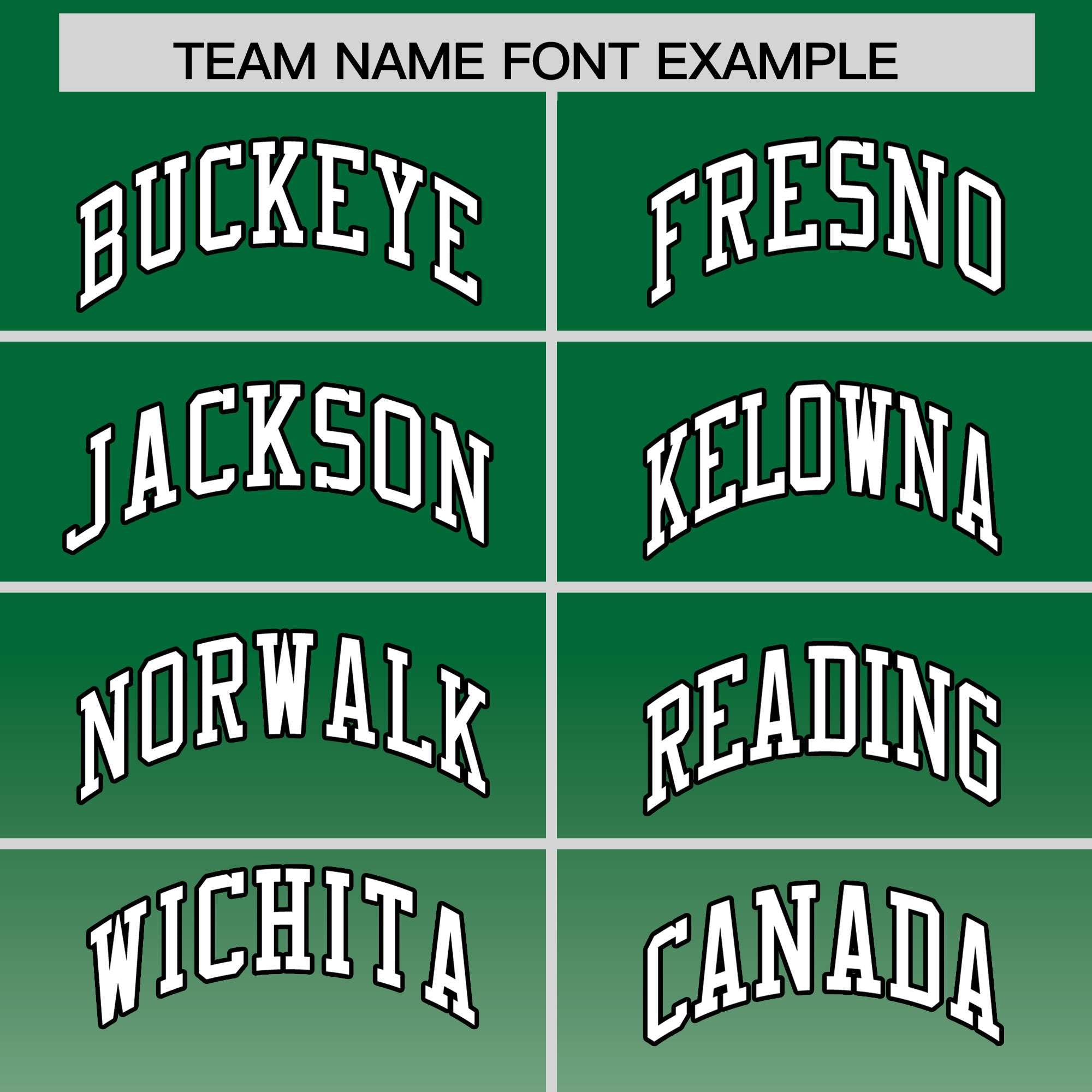 Custom Kelly Green White Full-Snap Varsity Personalization Gradient Fashion Letterman Jacket