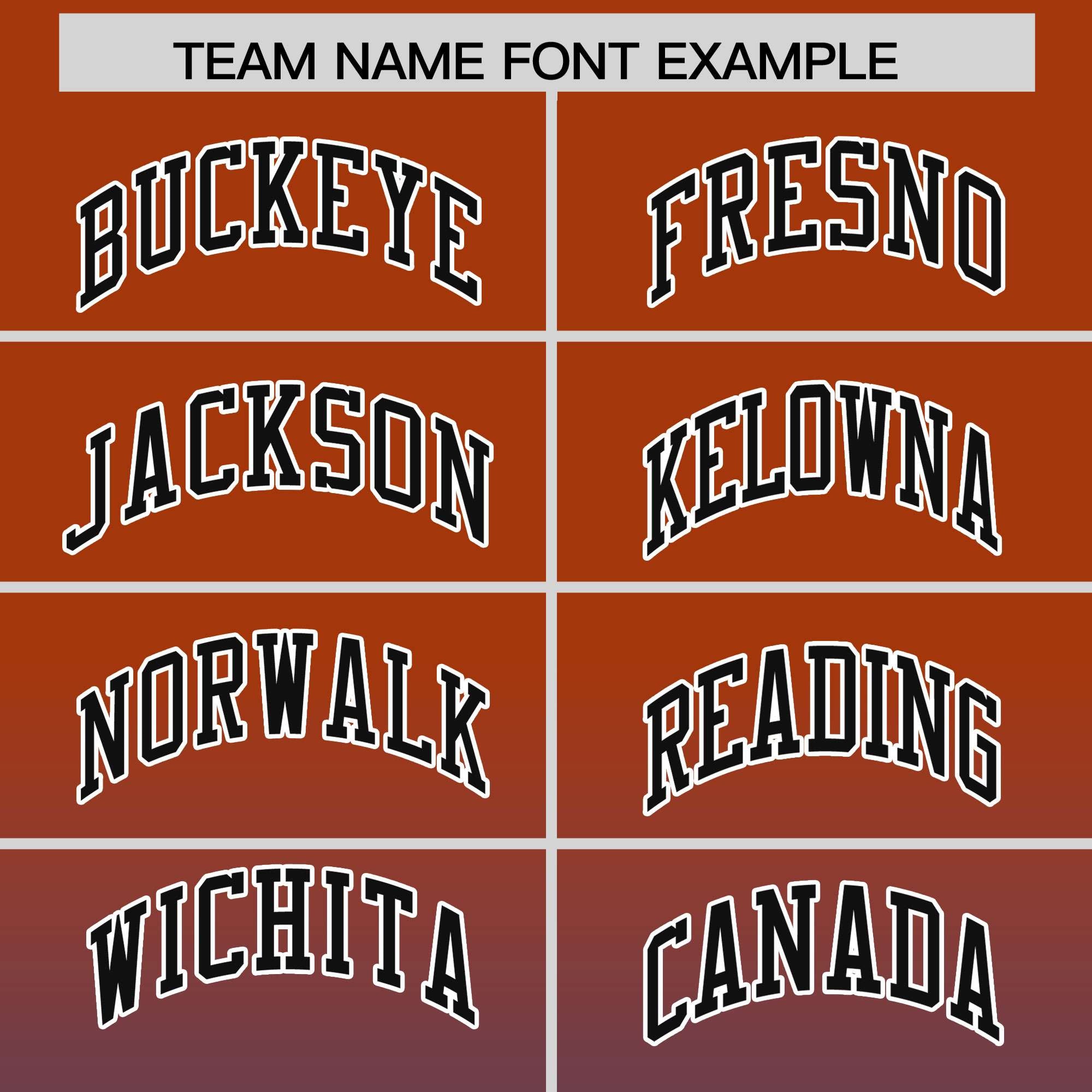 Custom Dark Orange Royal Blue Full-Snap Varsity Personalization Gradient Fashion Letterman Jacket