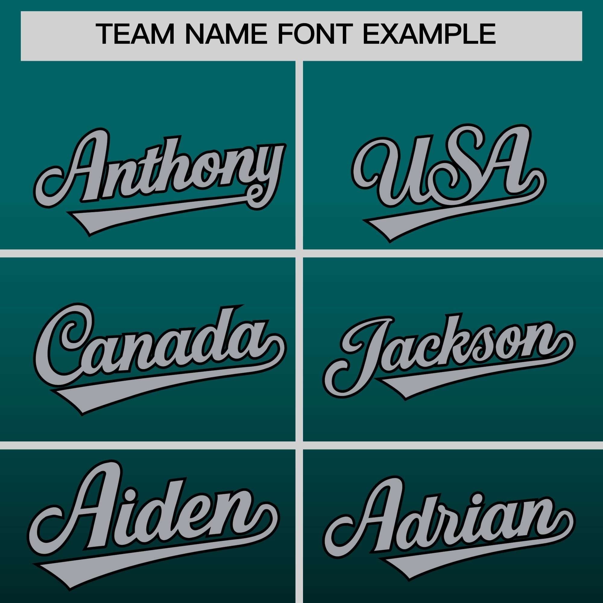 Custom Teal Black Full-Snap Varsity Personalization Gradient Fashion Letterman Jacket| KXKSHOP