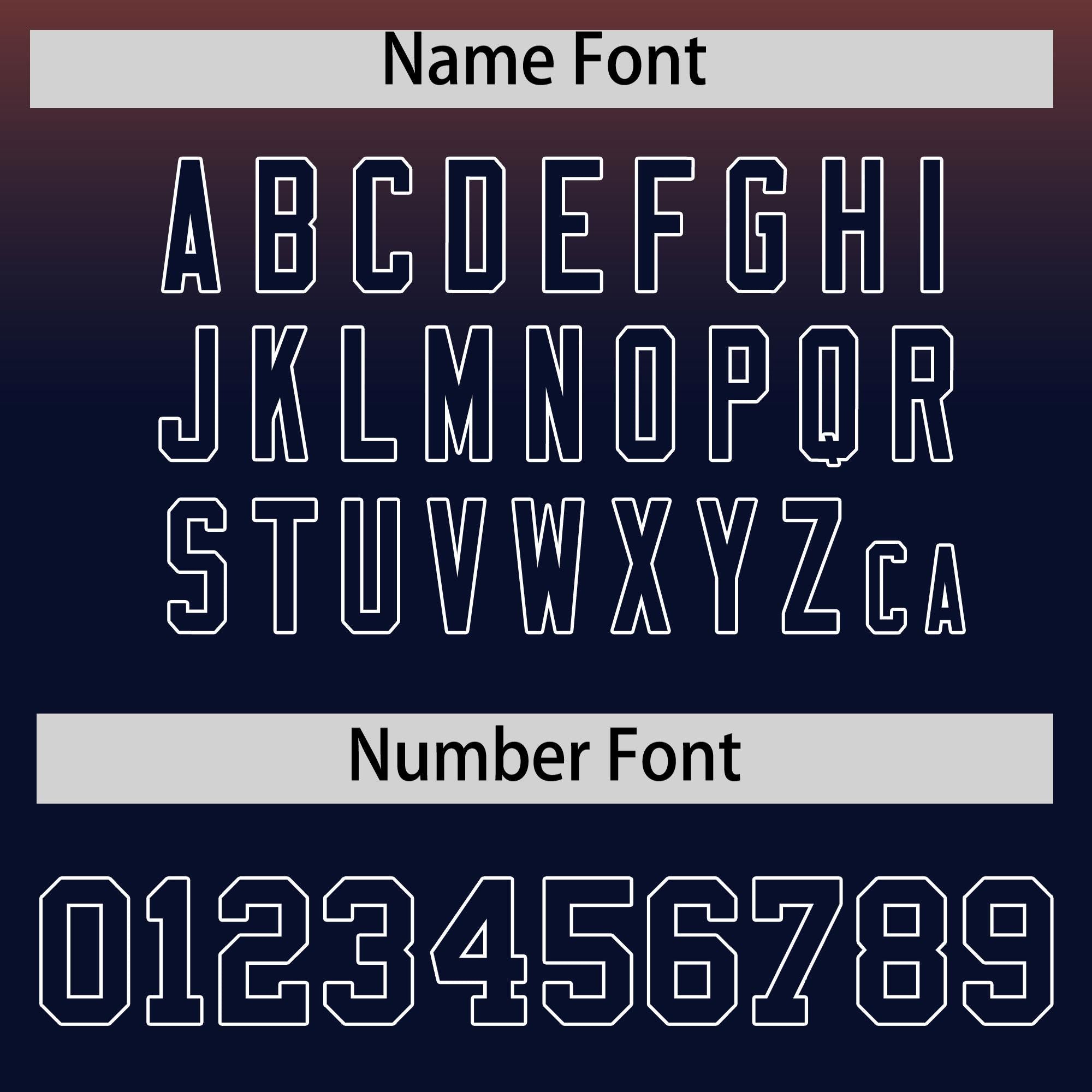 Custom Navy Orange Full-Snap Varsity Personalization Gradient Fashion Letterman Jacket