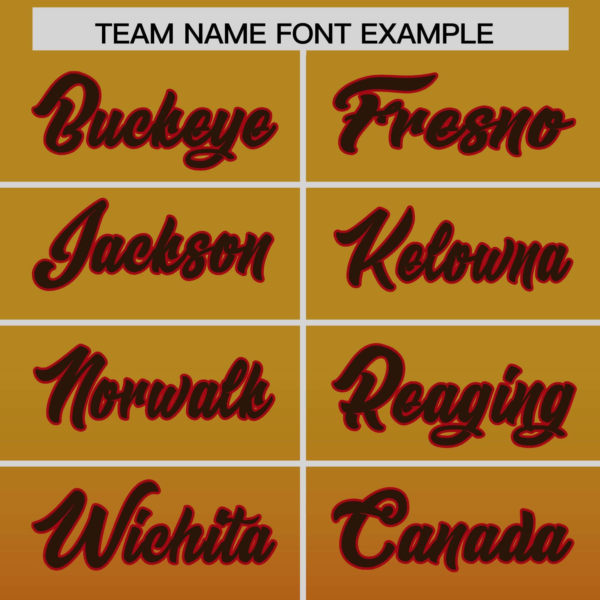 Custom Old Gold Red Full-Snap Varsity Personalization Gradient Fashion Letterman Jacket