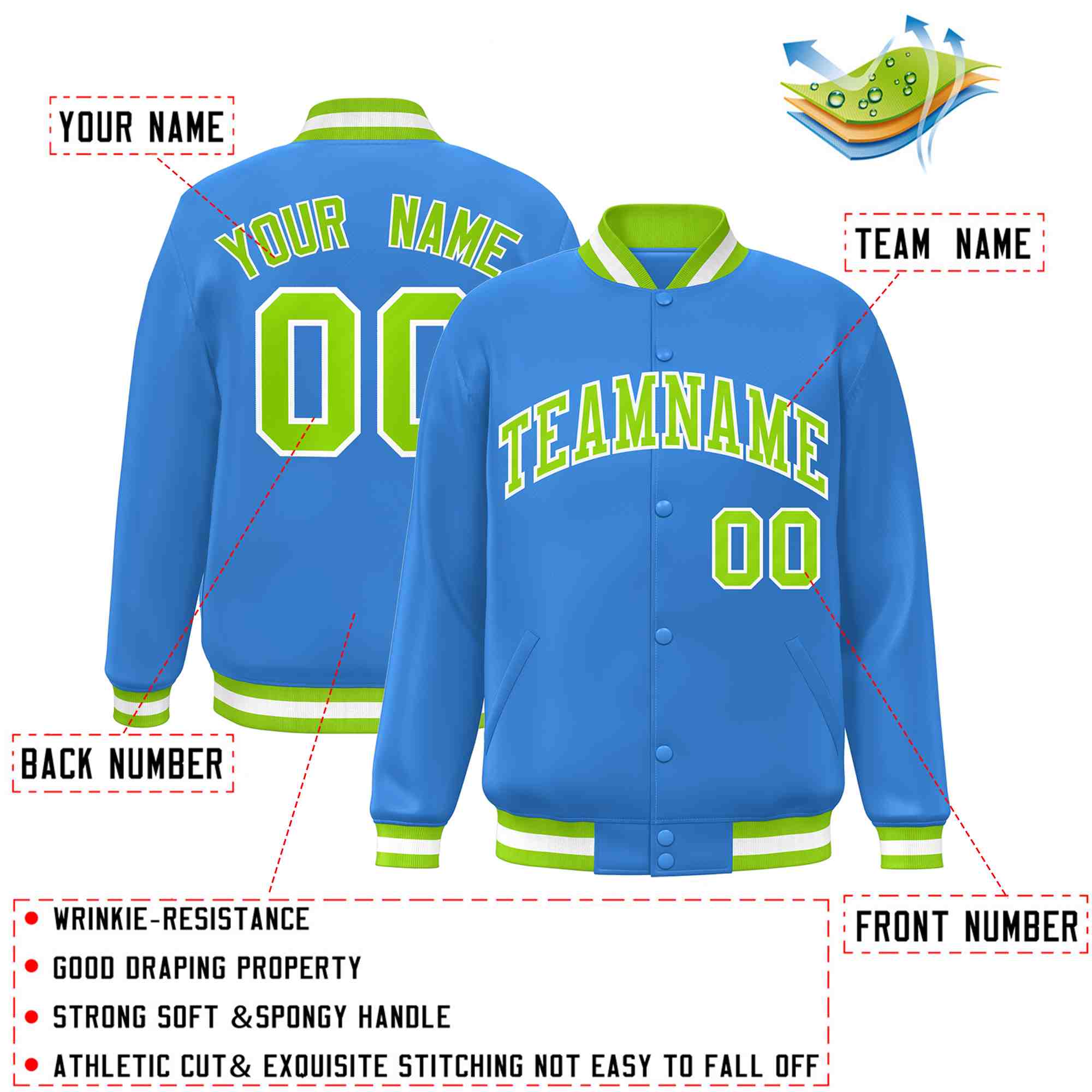 Custom White Black-Gray Classic Style Varsity Full-Snap Letterman Jacket | KXKSHOP