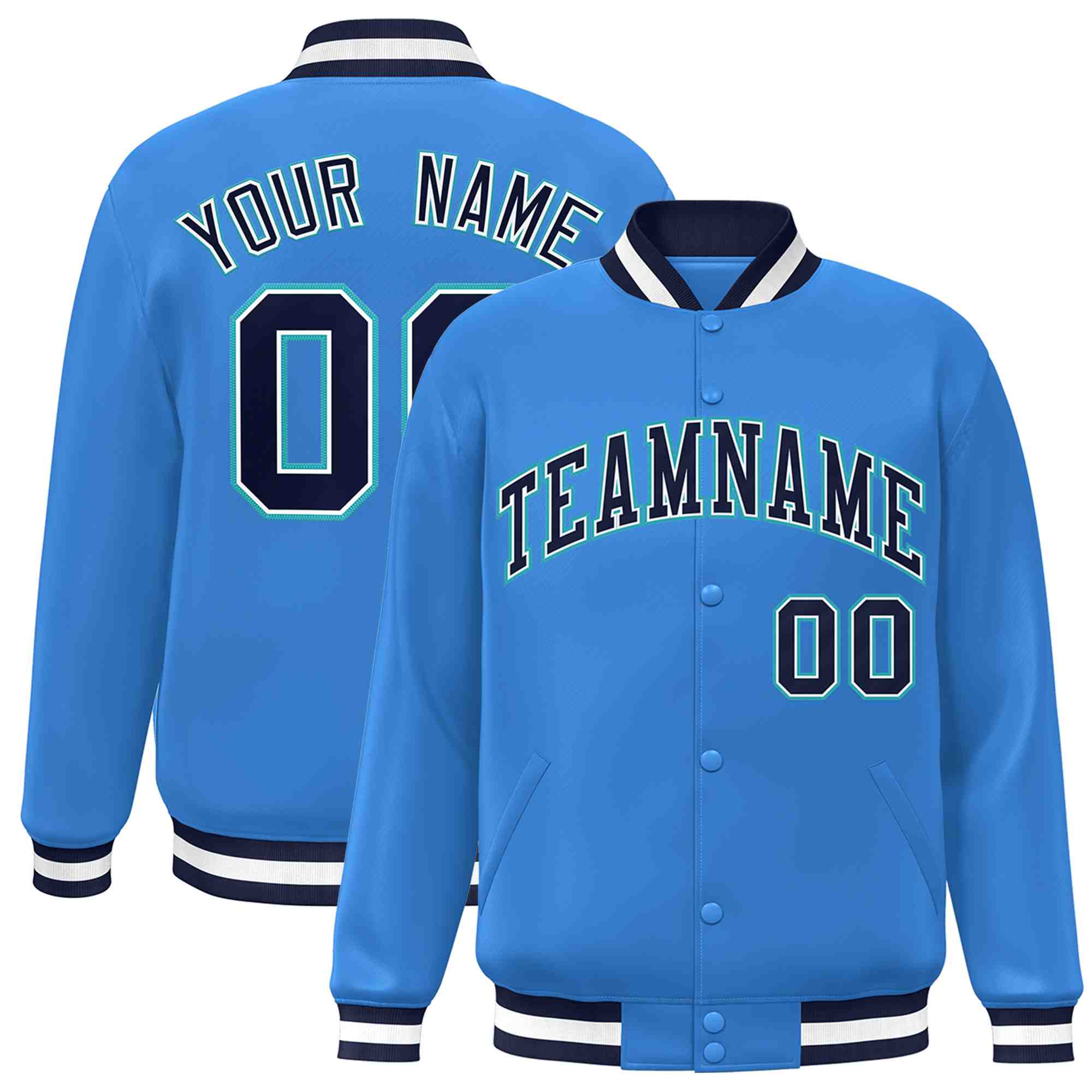 Custom White Black-Gray Classic Style Varsity Full-Snap Letterman Jacket | KXKSHOP