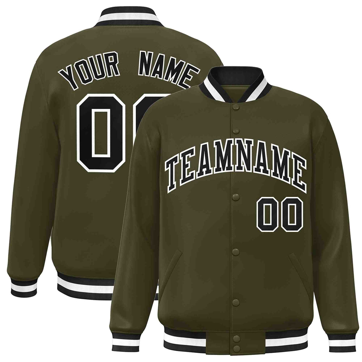 Custom White Black-Gray Classic Style Varsity Full-Snap Letterman Jacket | KXKSHOP