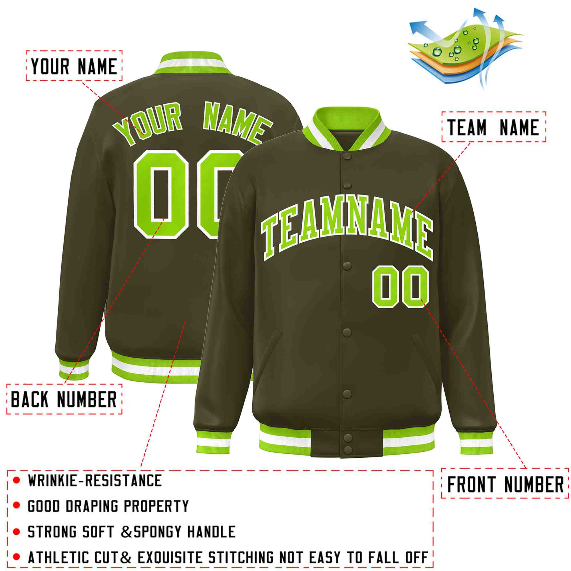 Custom White Black-Gray Classic Style Varsity Full-Snap Letterman Jacket | KXKSHOP