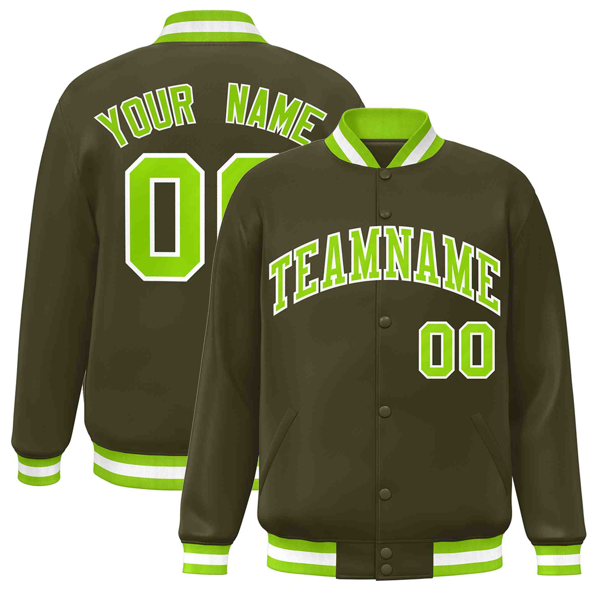 Custom White Black-Gray Classic Style Varsity Full-Snap Letterman Jacket | KXKSHOP