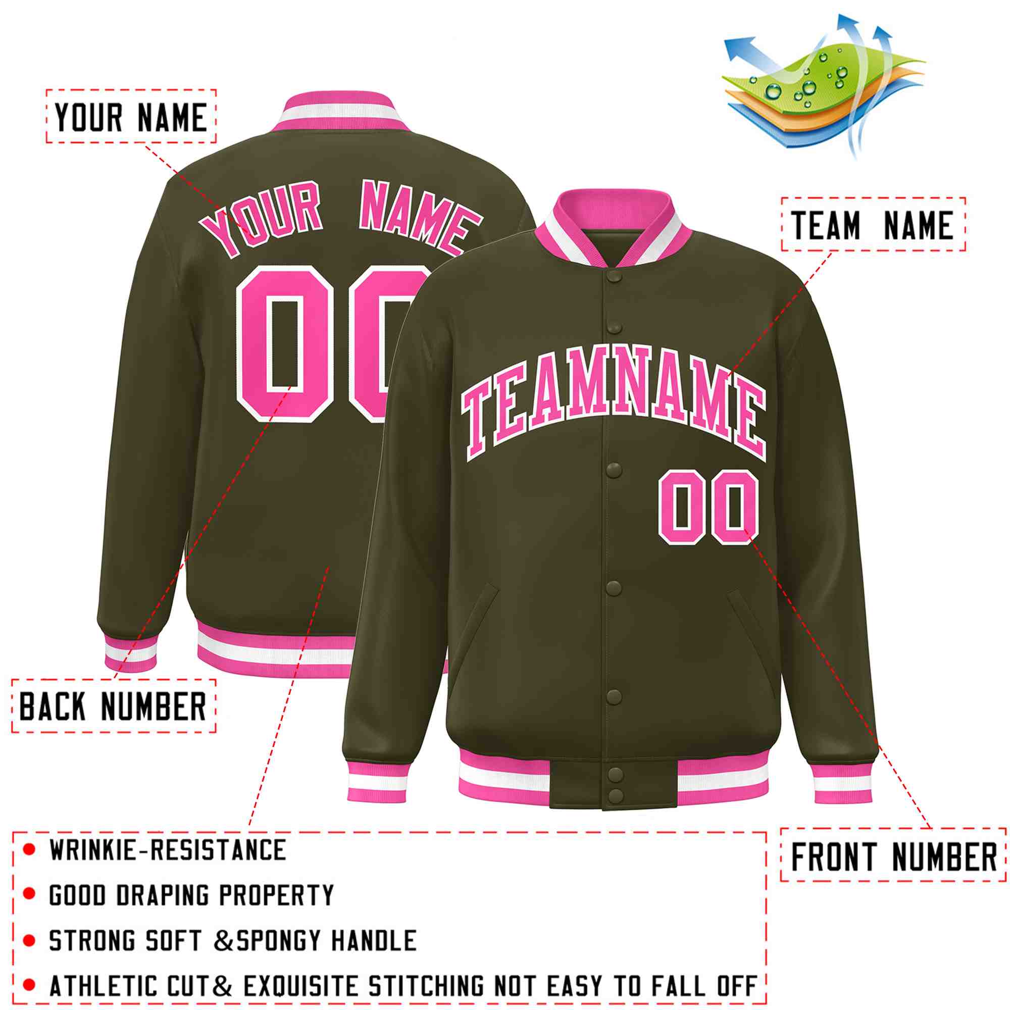 Custom White Black-Gray Classic Style Varsity Full-Snap Letterman Jacket | KXKSHOP