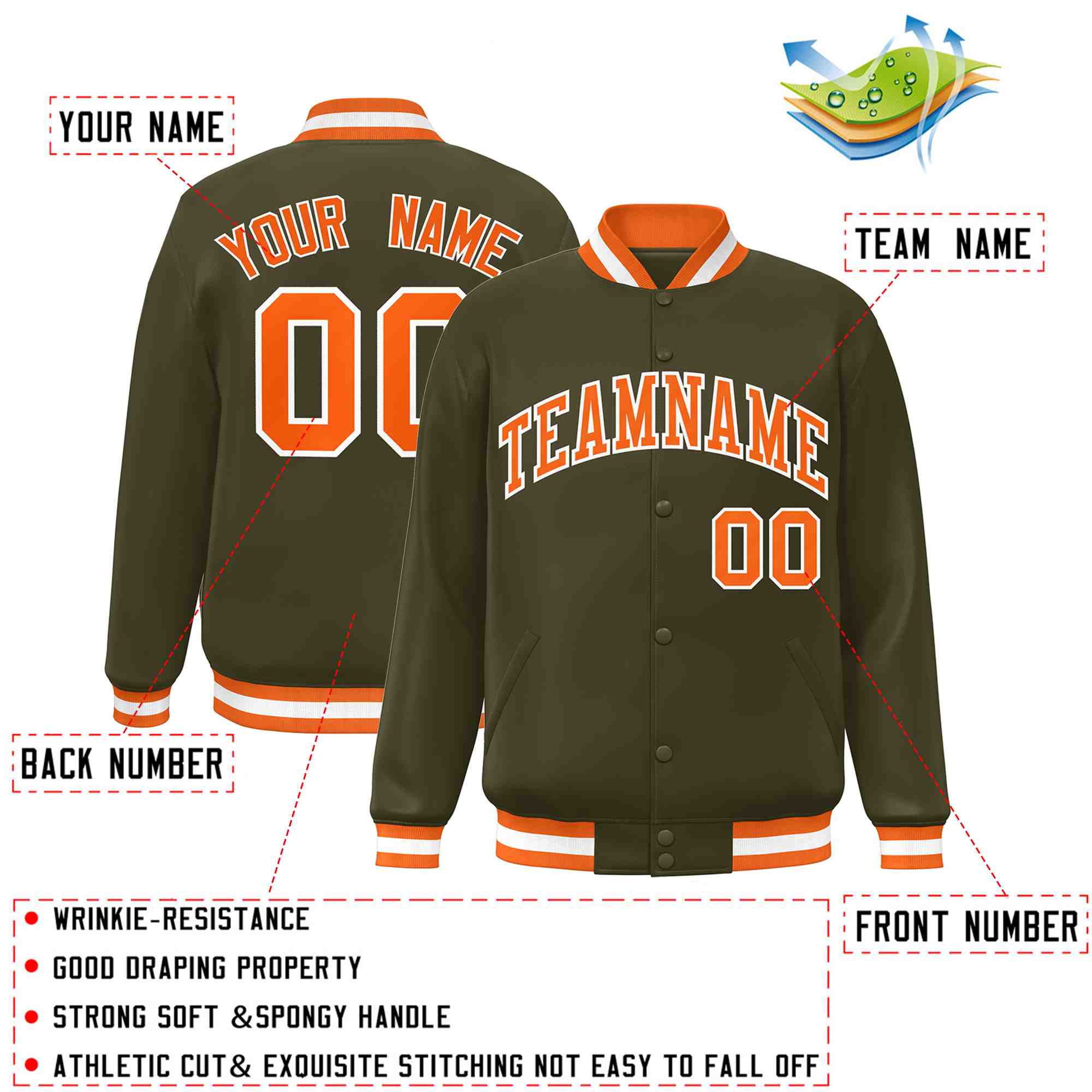 Custom White Black-Gray Classic Style Varsity Full-Snap Letterman Jacket | KXKSHOP