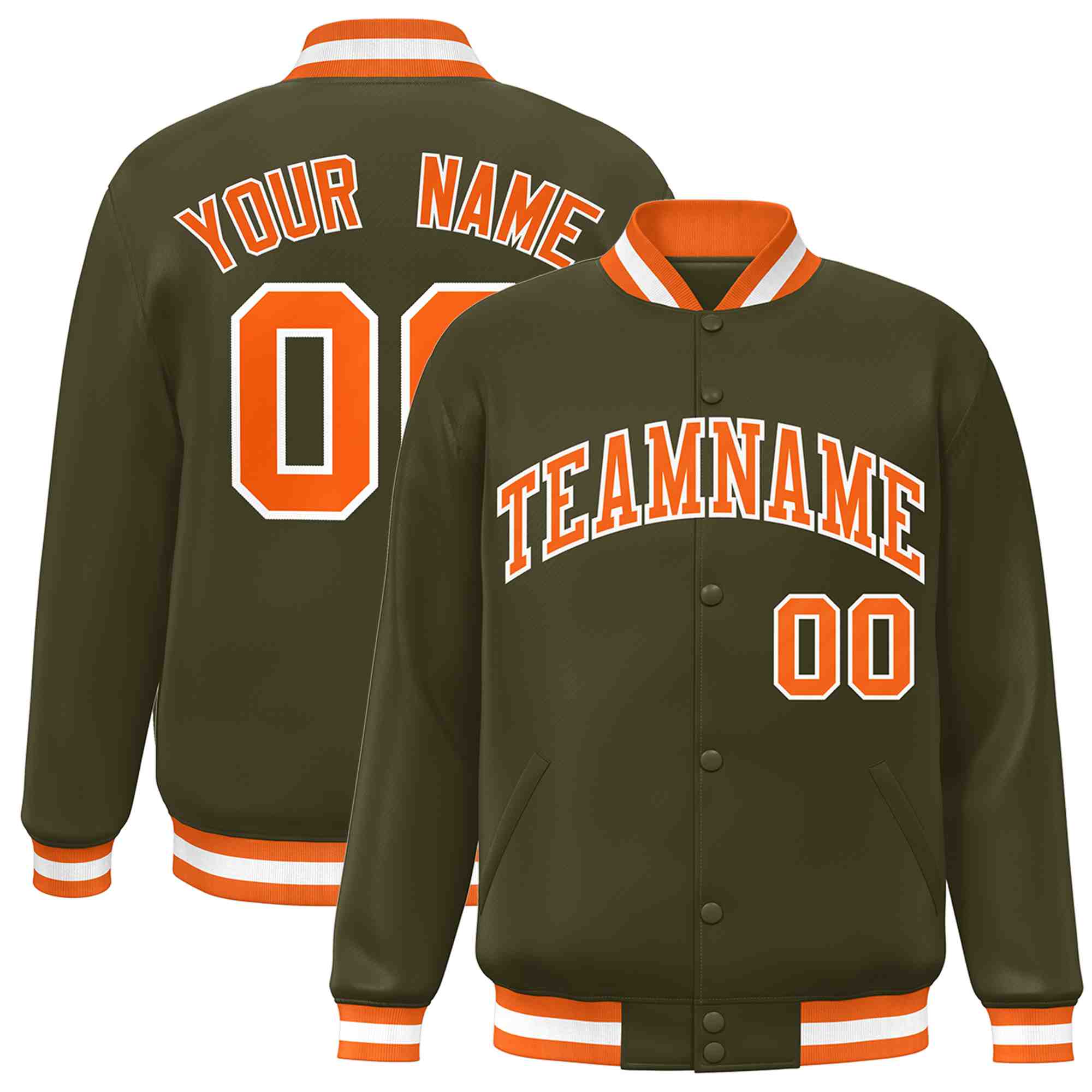 Custom White Black-Gray Classic Style Varsity Full-Snap Letterman Jacket | KXKSHOP