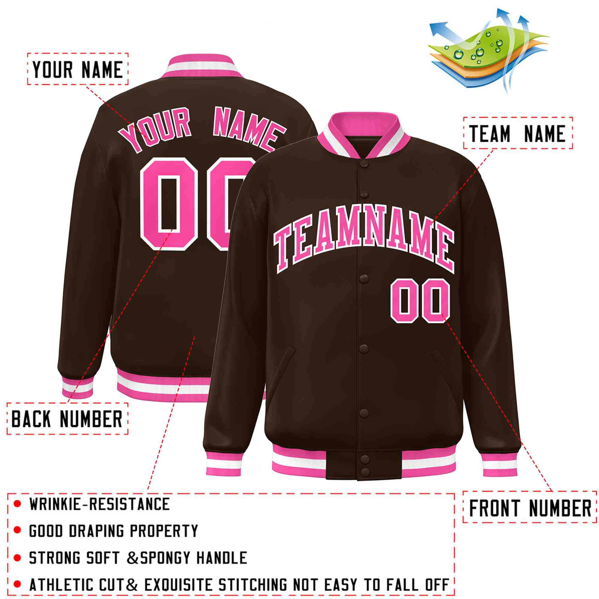 Custom White Black-Gray Classic Style Varsity Full-Snap Letterman Jacket | KXKSHOP