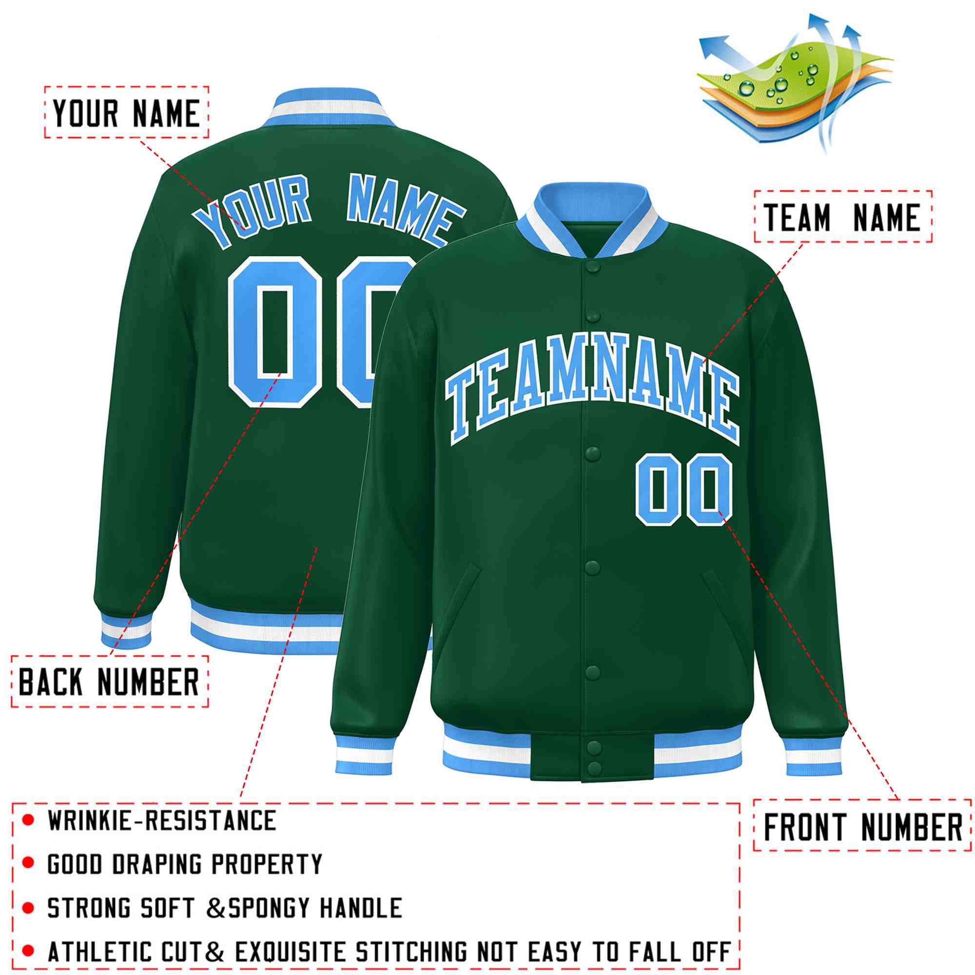 Custom White Black-Gray Classic Style Varsity Full-Snap Letterman Jacket | KXKSHOP