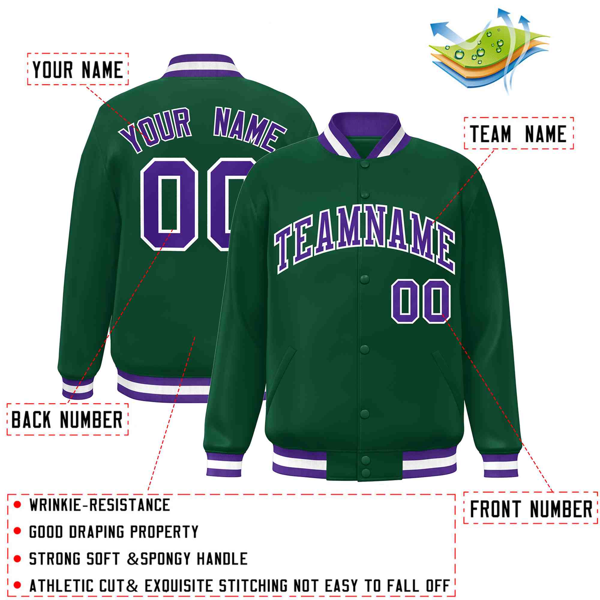 Custom White Black-Gray Classic Style Varsity Full-Snap Letterman Jacket | KXKSHOP
