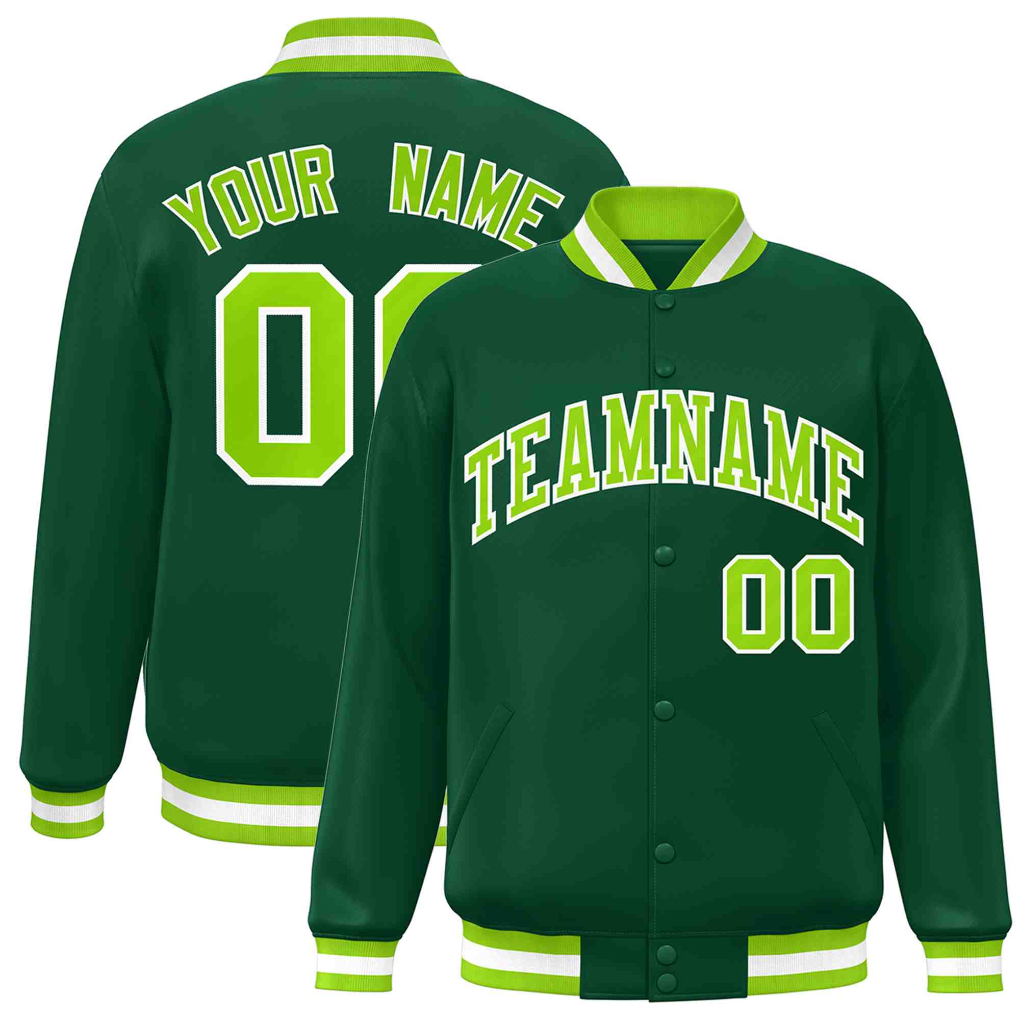 Custom White Black-Gray Classic Style Varsity Full-Snap Letterman Jacket | KXKSHOP