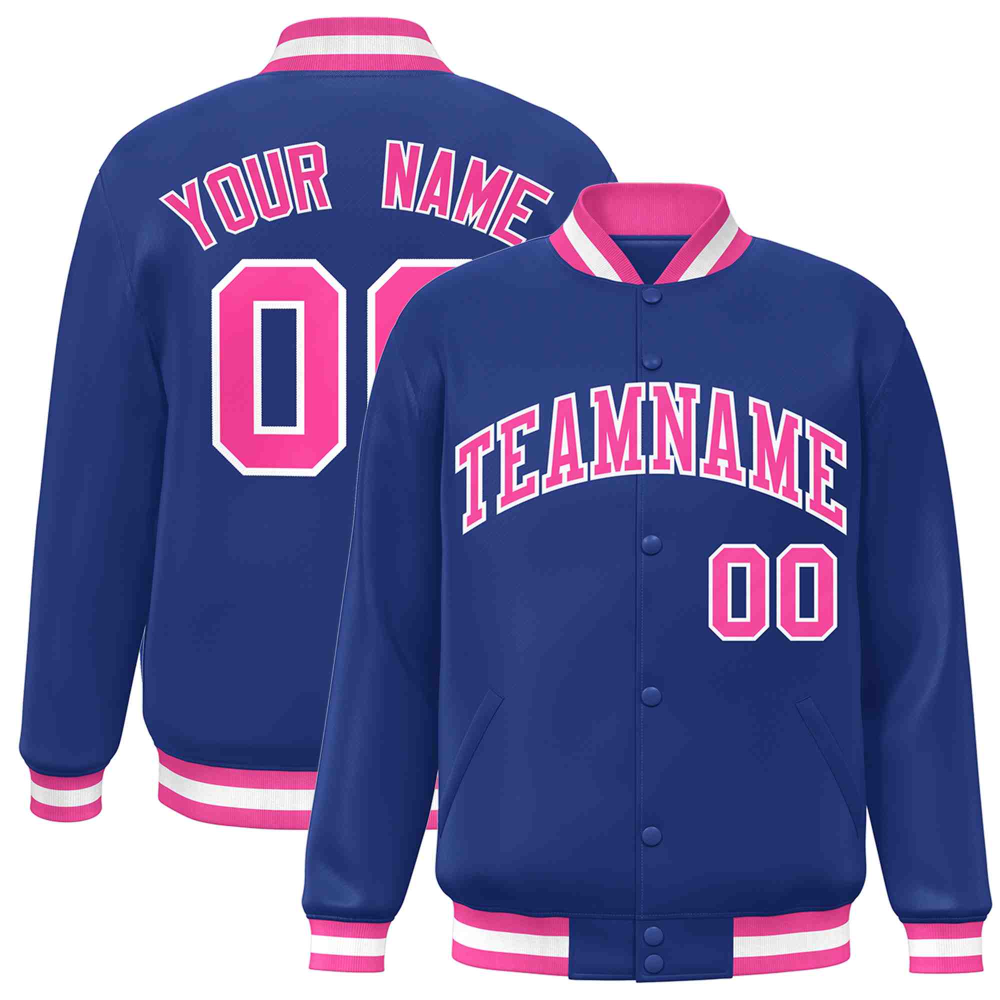 Custom White Black-Gray Classic Style Varsity Full-Snap Letterman Jacket | KXKSHOP